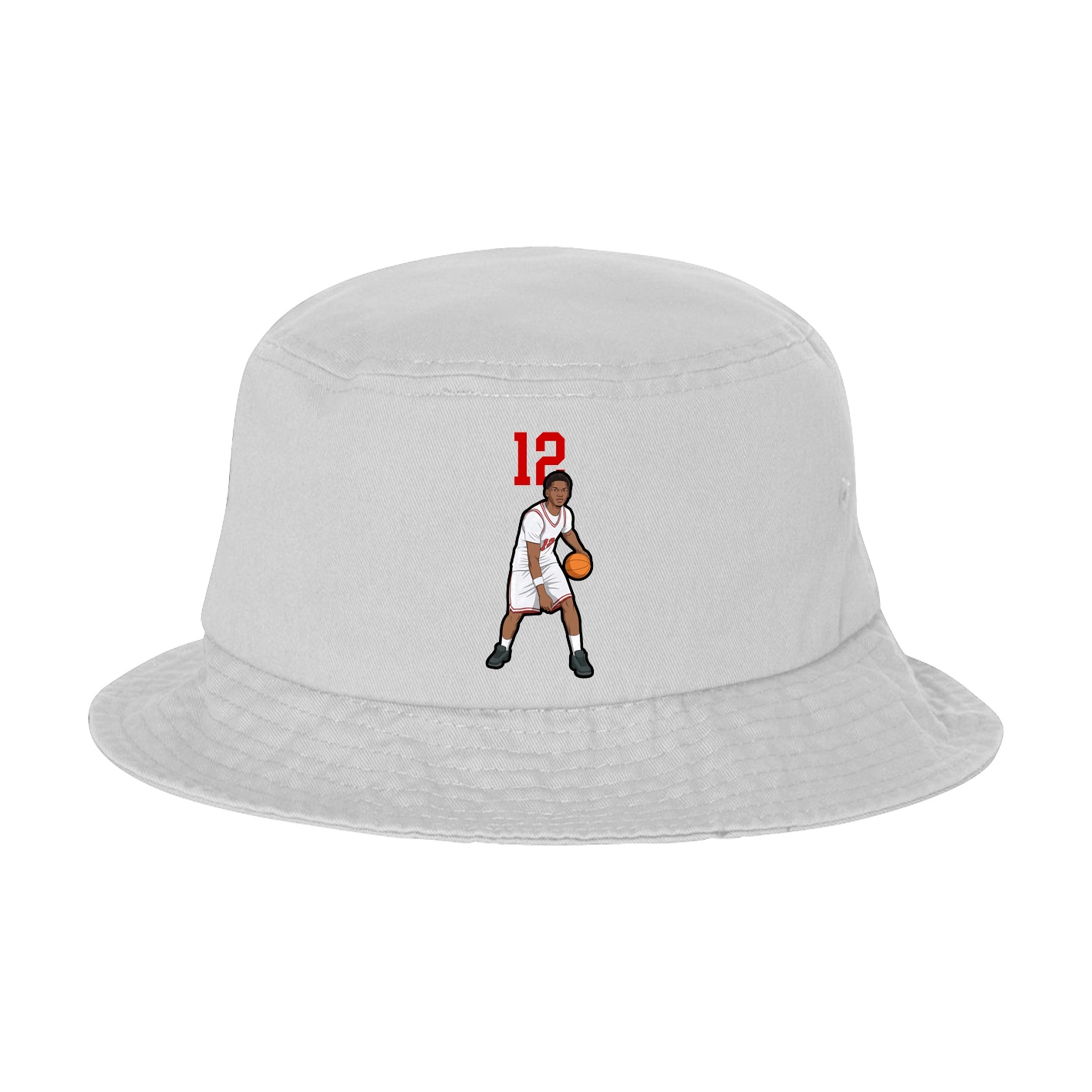Bucket Cap — Number Top in White