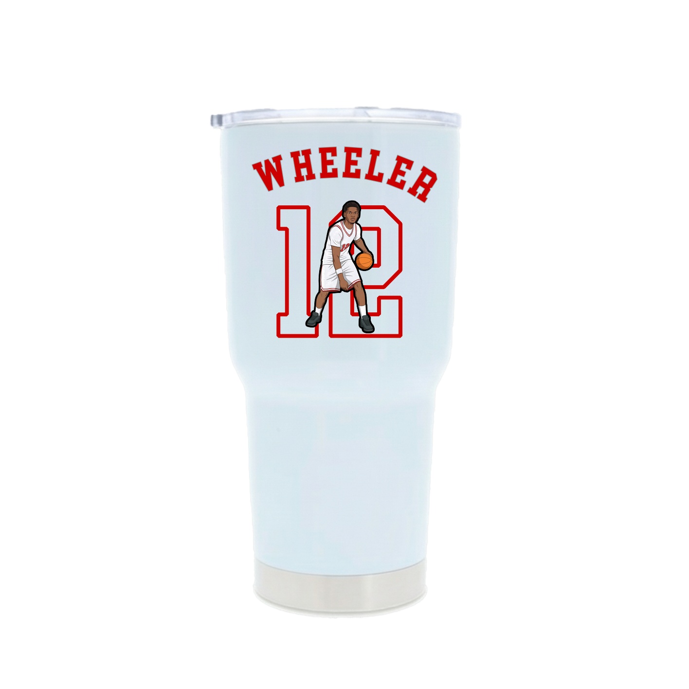 30oz Stainless Steel Tumbler — Shirsey Arch in White
