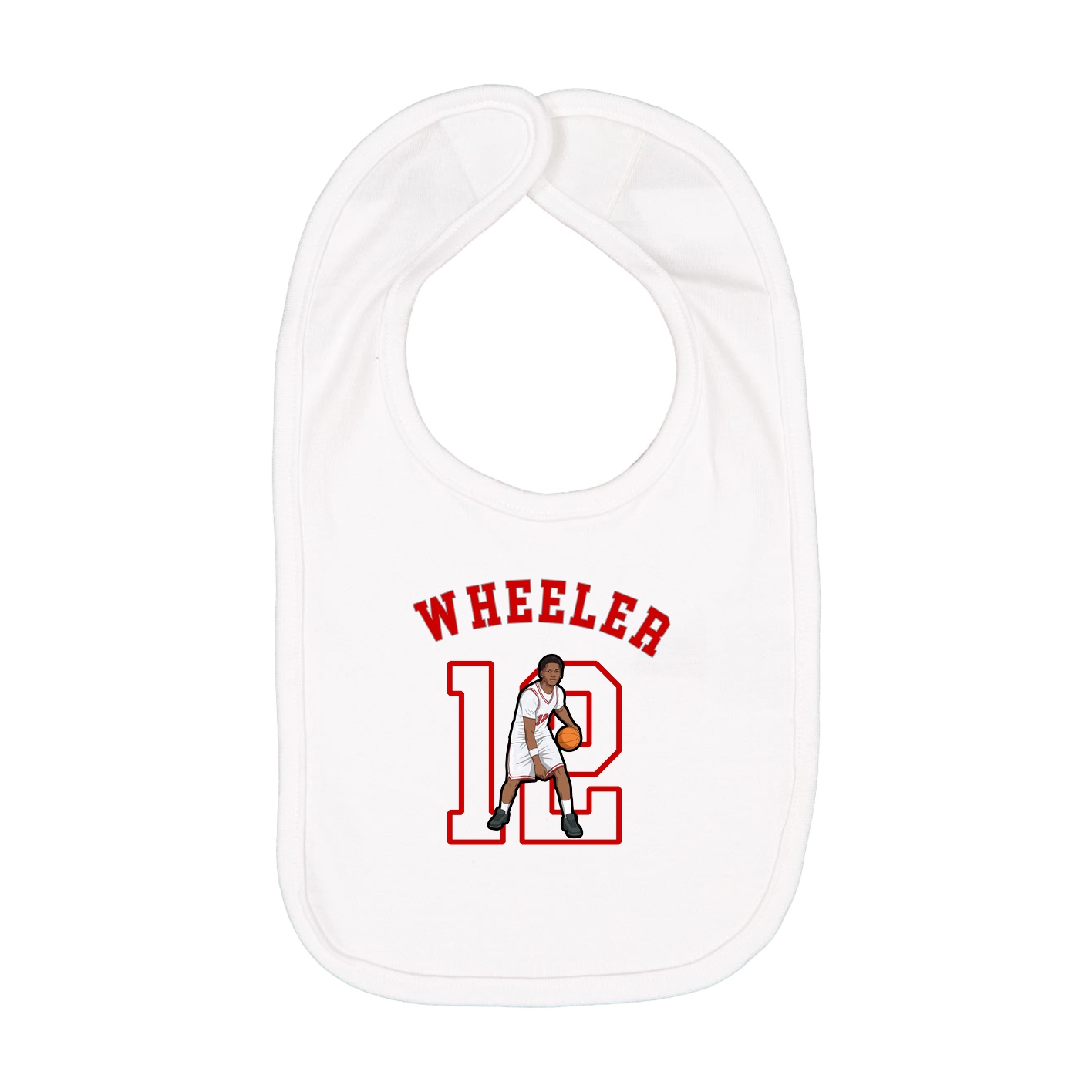 Infant Bib — Shirsey Arch in White