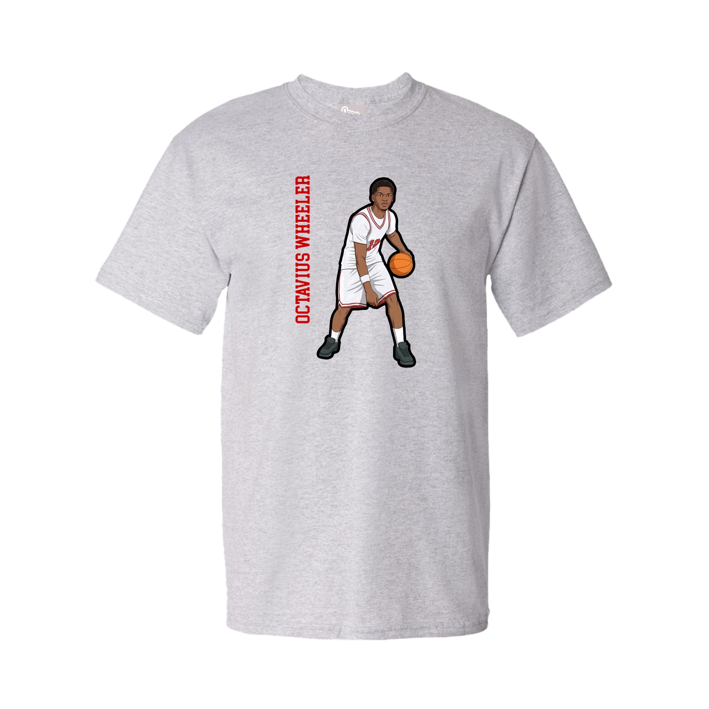 Tee — Name Vertical in Grey