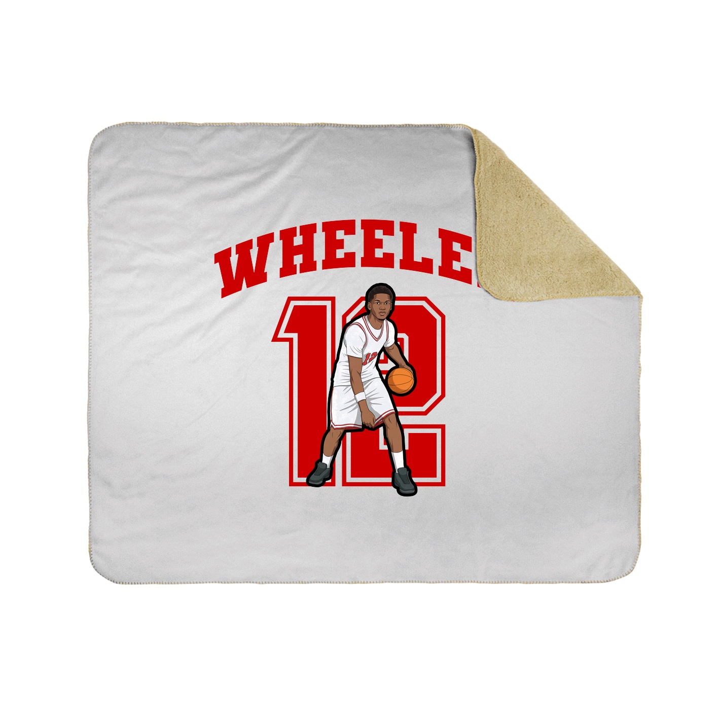 Throw Blanket — Number in White