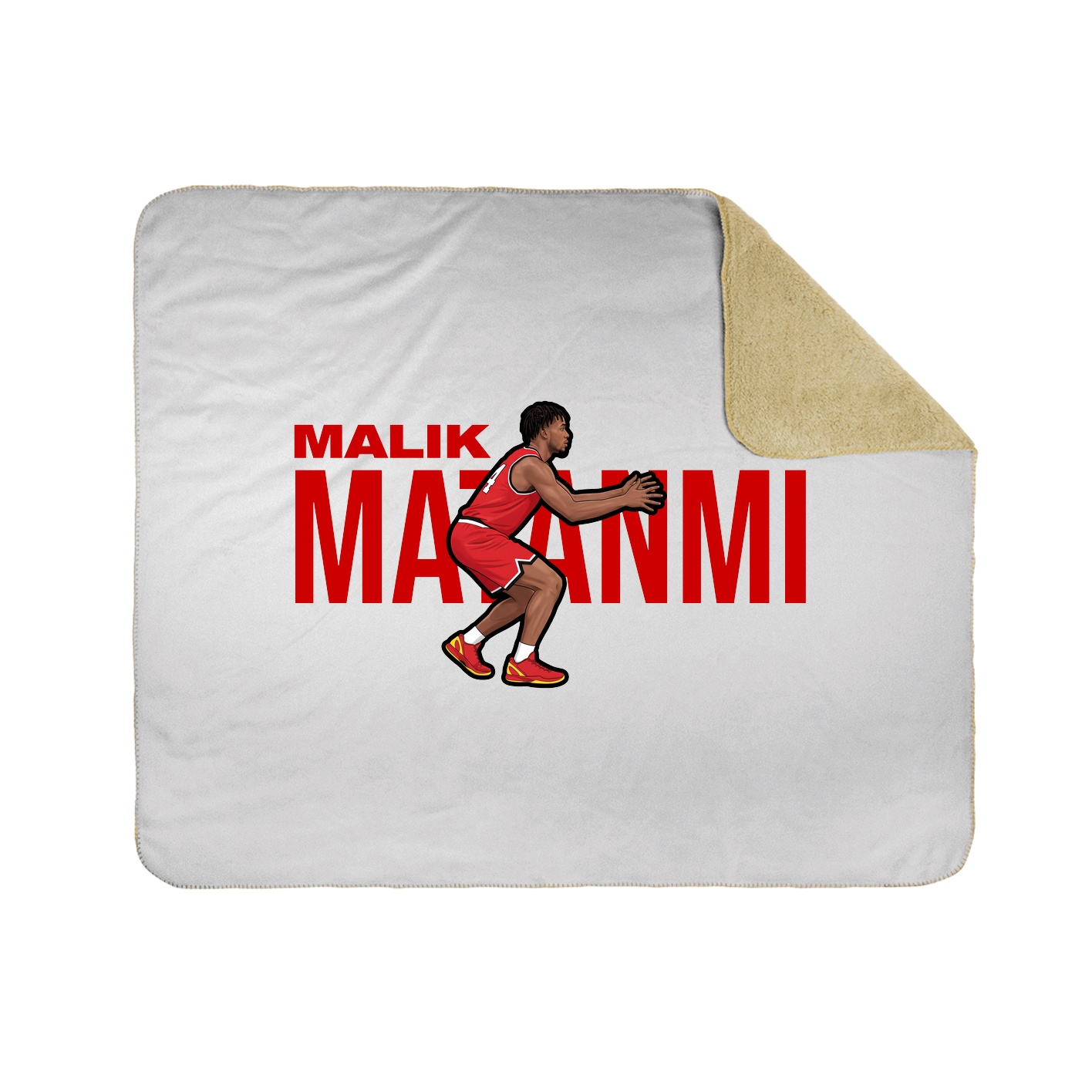 Throw Blanket — Player Name in White
