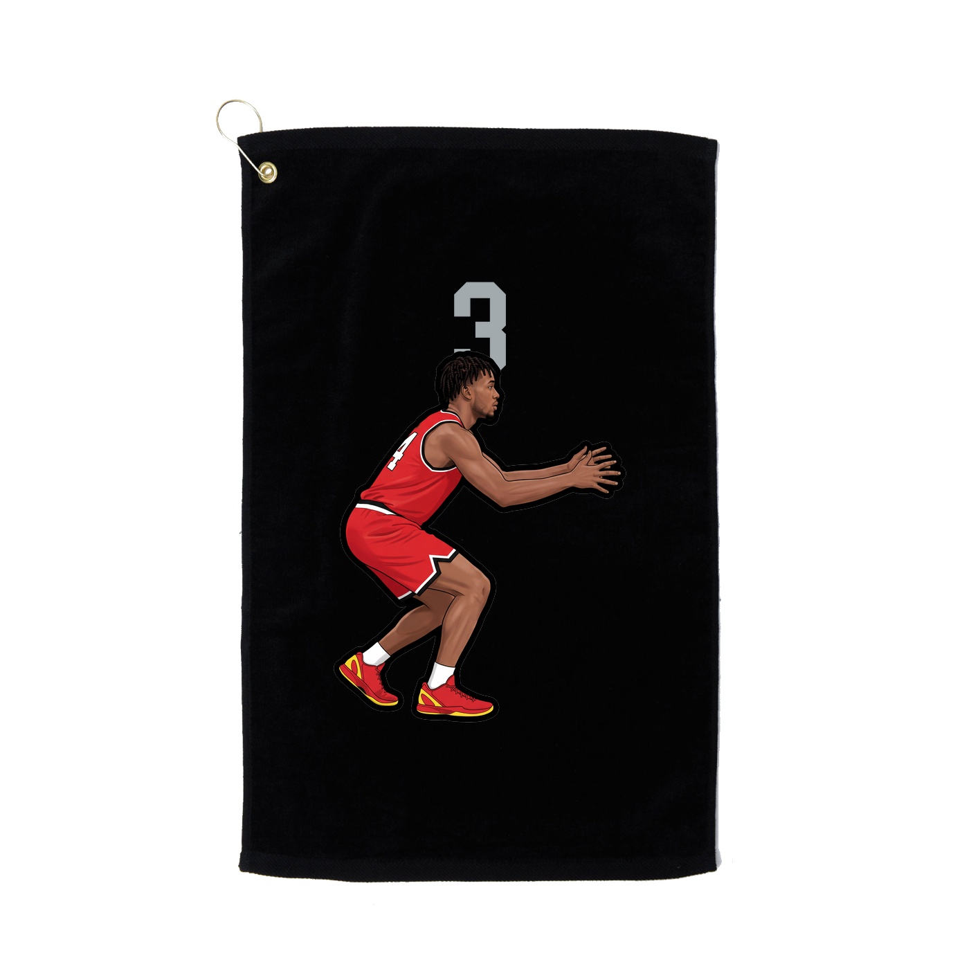 Golf Towel — Number Top in Black