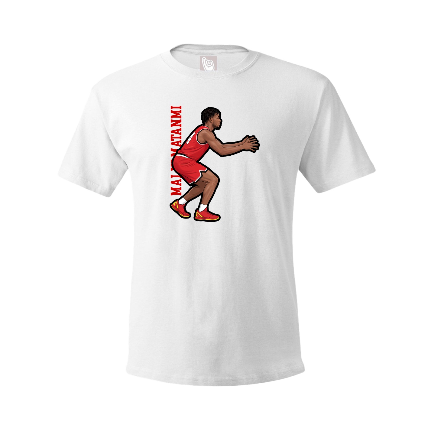 Youth Tee — Name Vertical in White