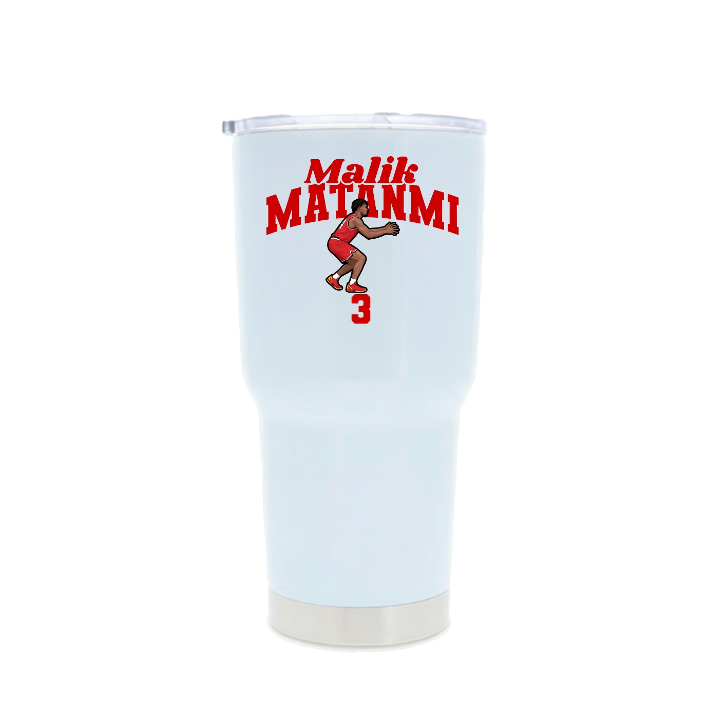 30oz Stainless Steel Tumbler — Signature Arch in White