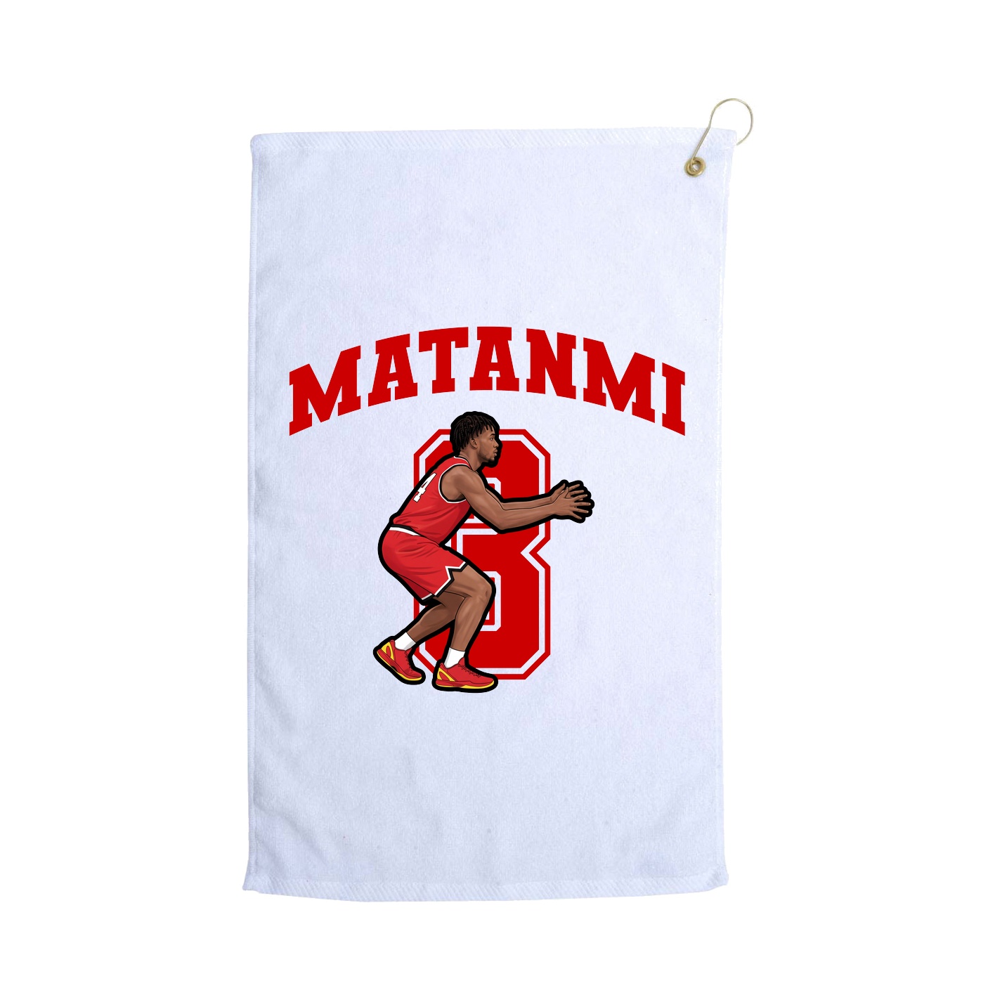 Golf Towel — Number in White