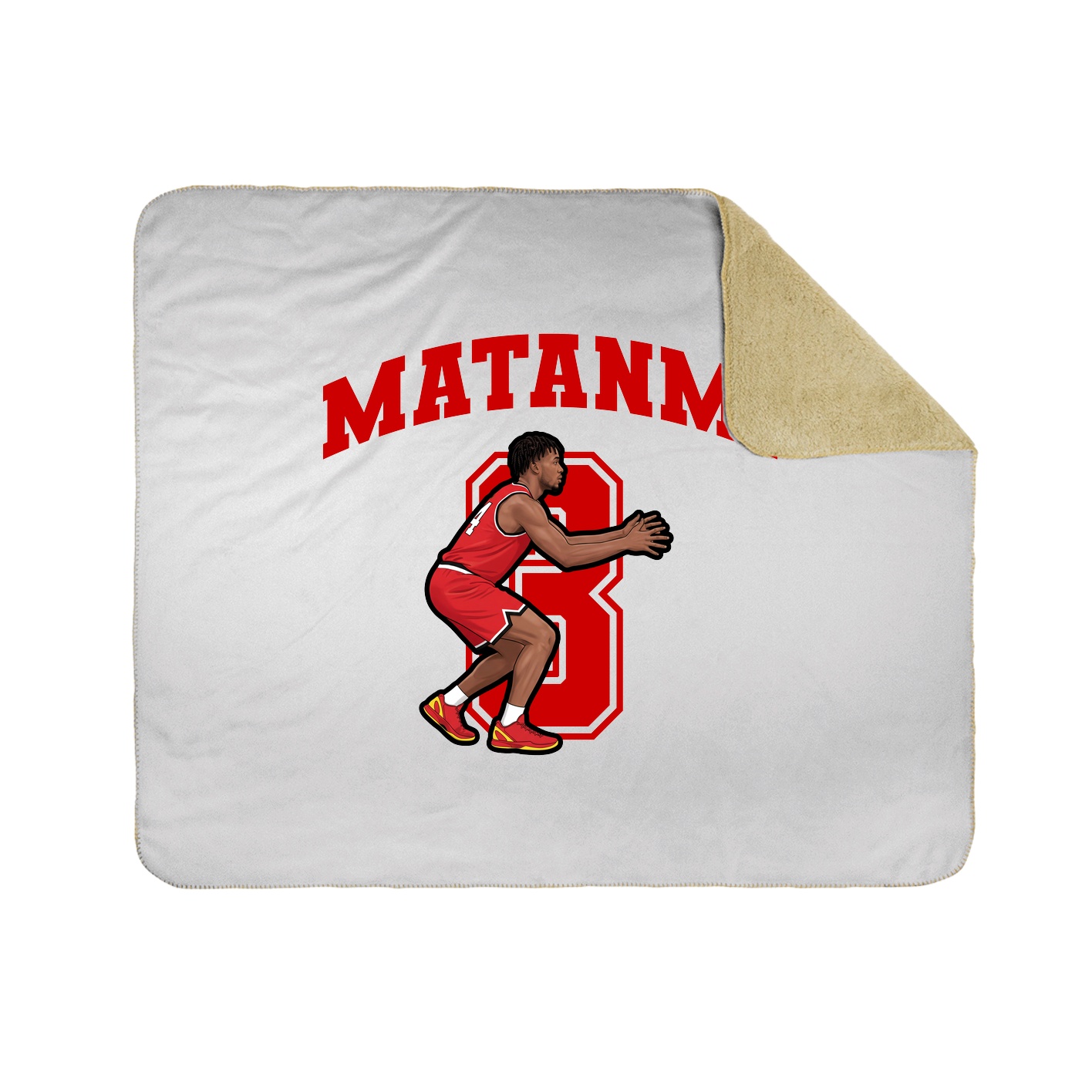 Throw Blanket — Number in White