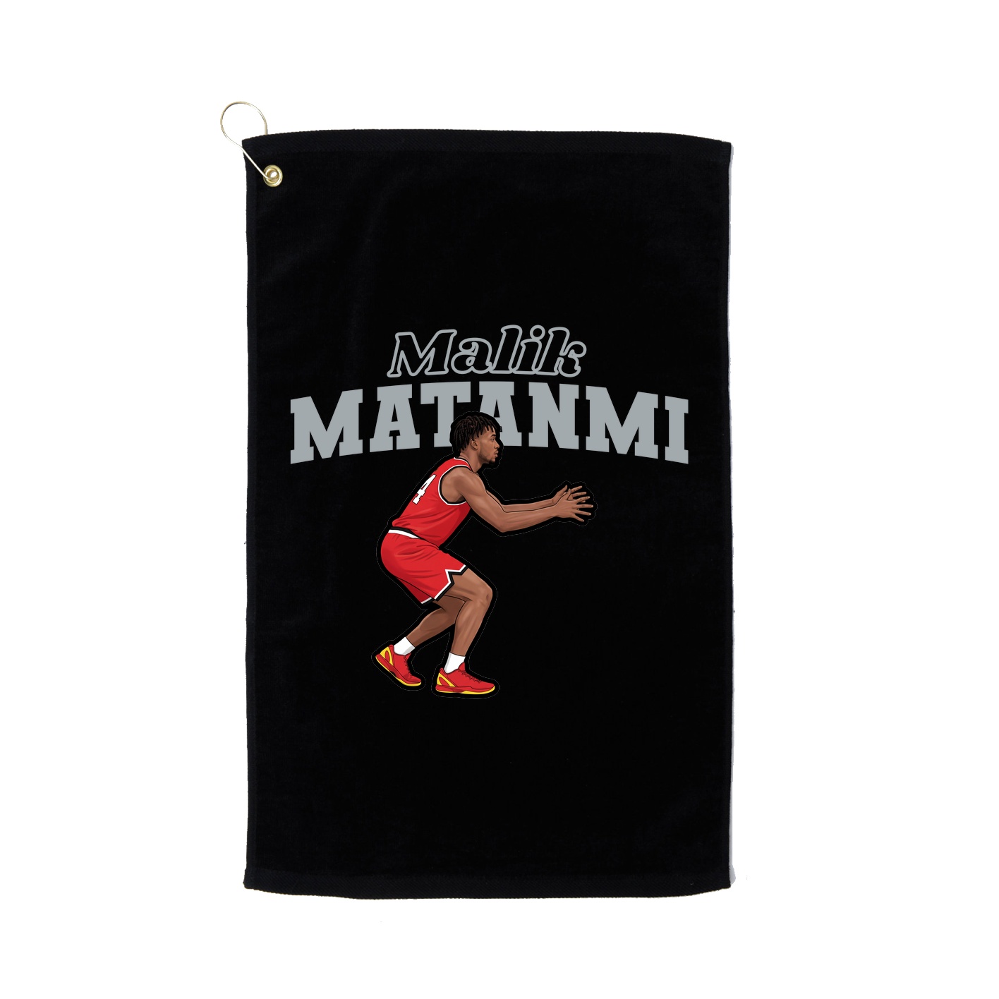 Golf Towel — Name Arch in Black