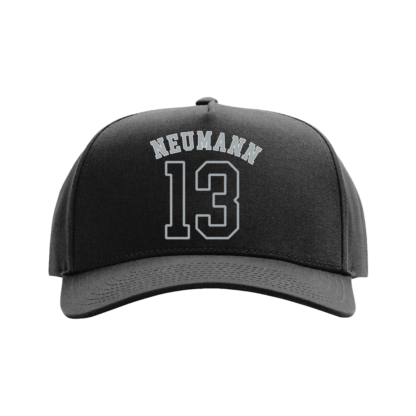 Full Fabric Five-Panel Champ Cap — Shirsey Arch in Black