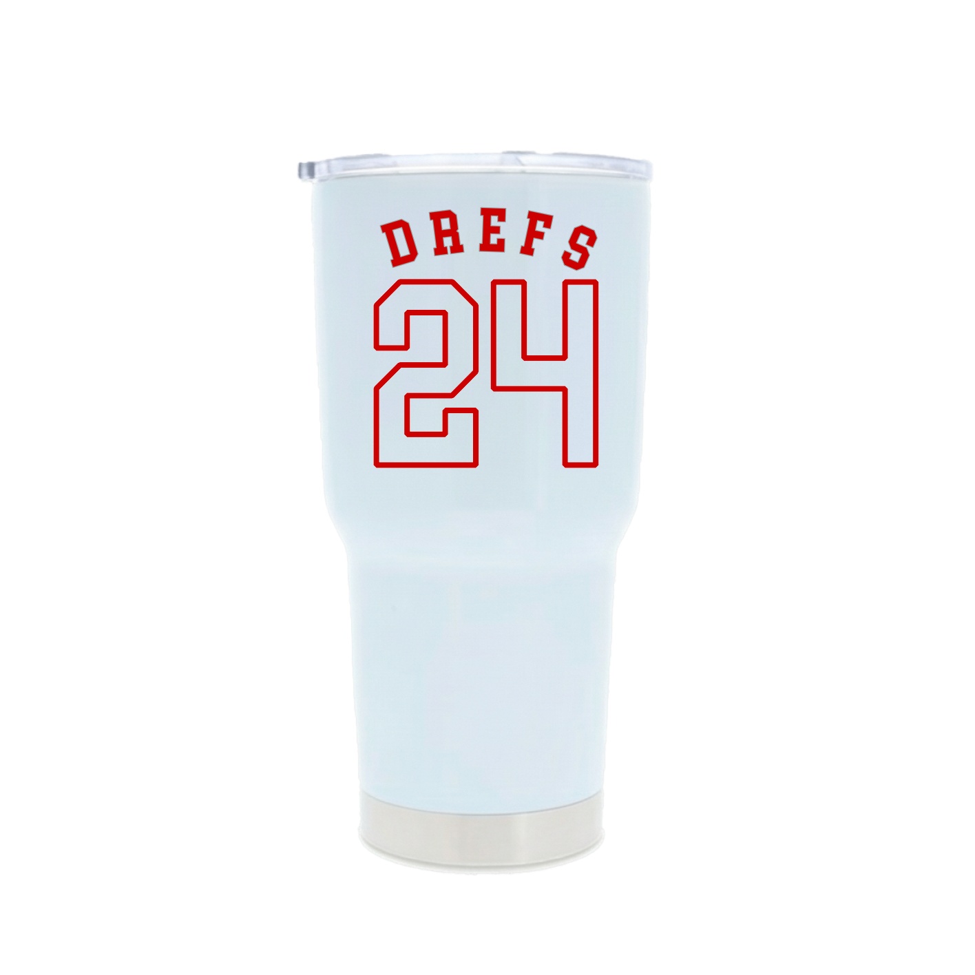 30oz Stainless Steel Tumbler — Shirsey Arch in White