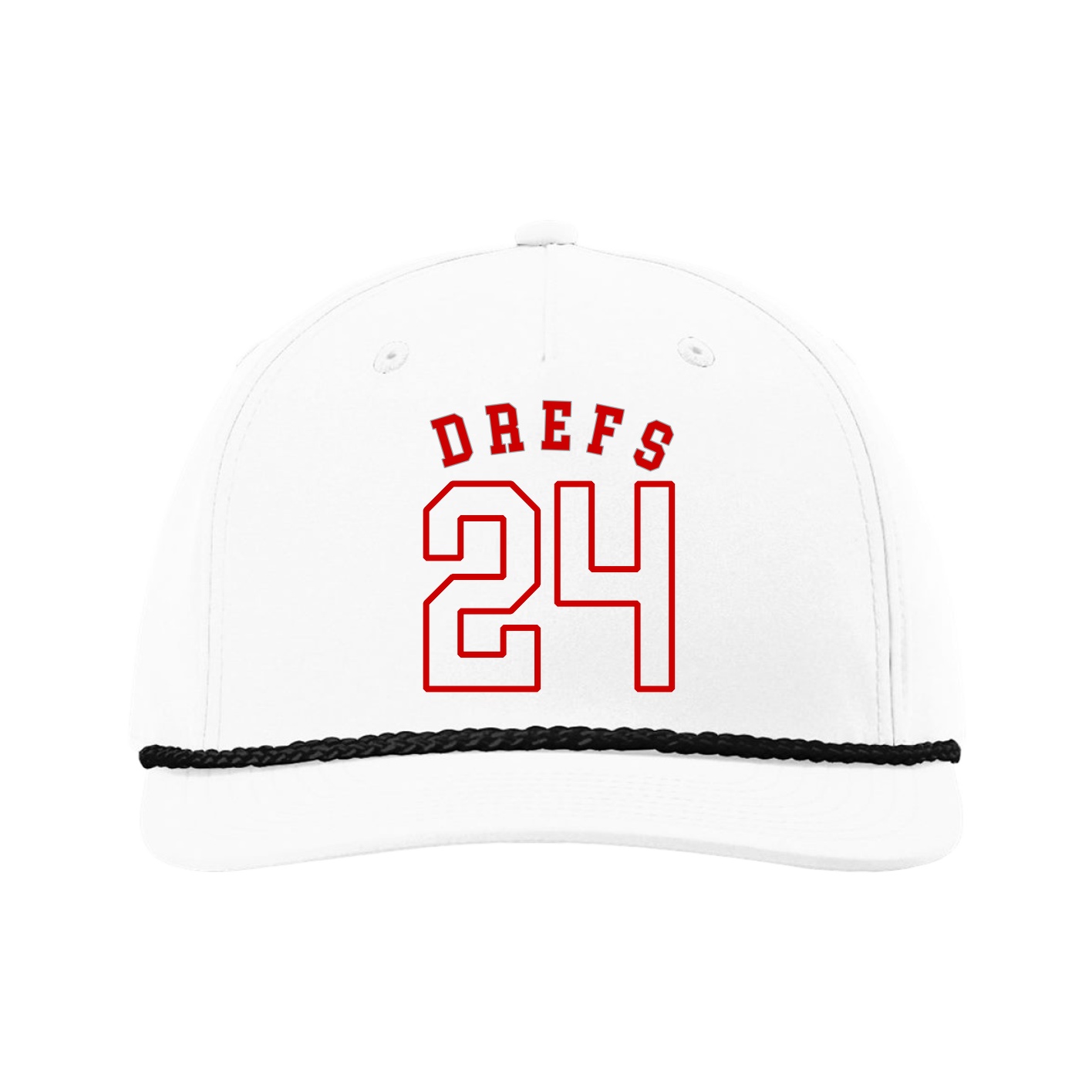 Five-Panel Classic Rope Cap — Shirsey Arch in White