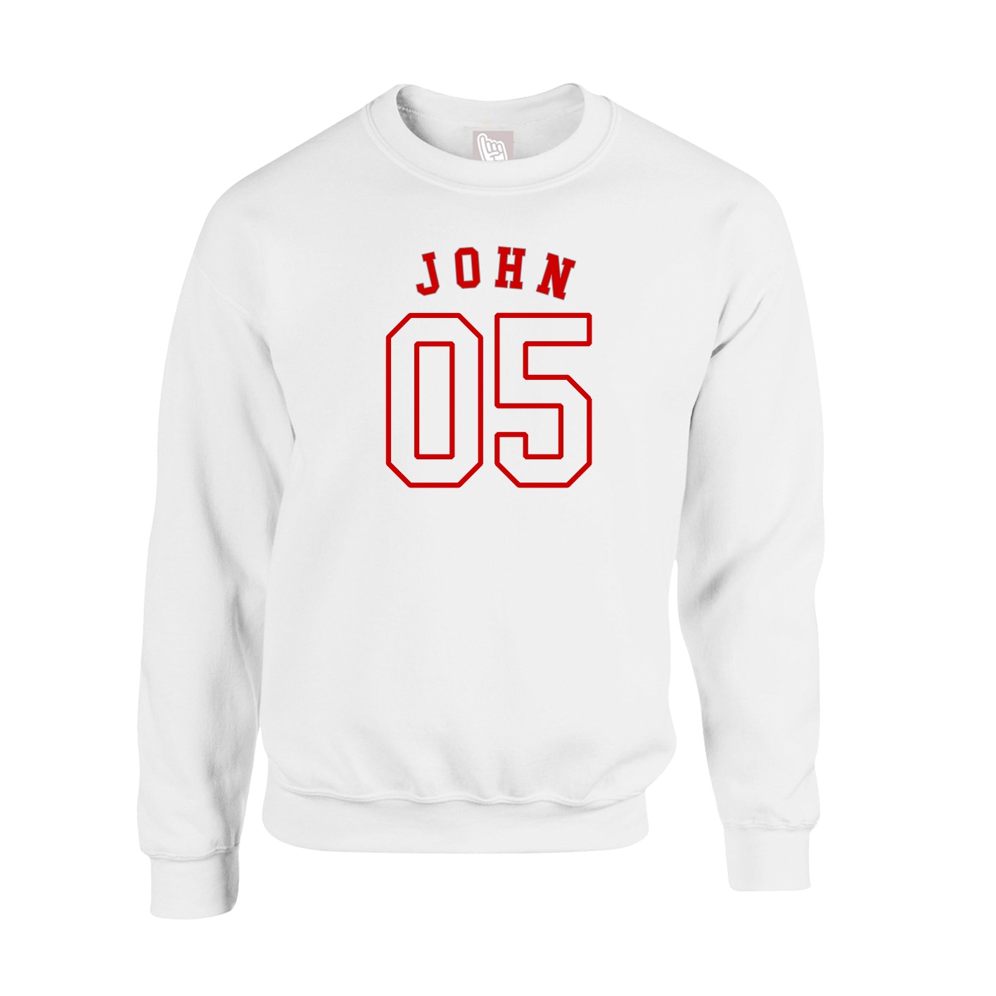 Fleece Crew — Shirsey Arch in White