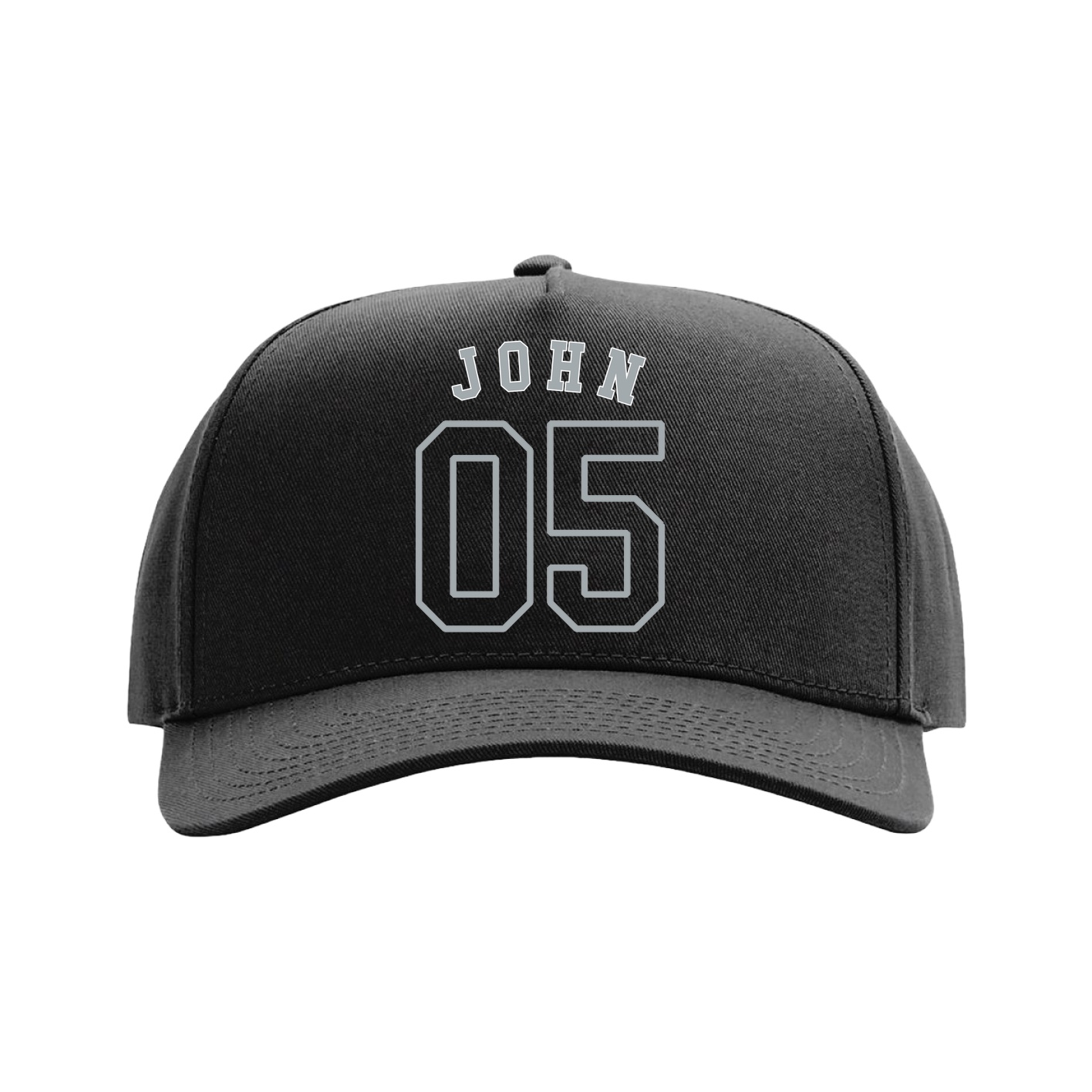 Full Fabric Five-Panel Champ Cap — Shirsey Arch in Black