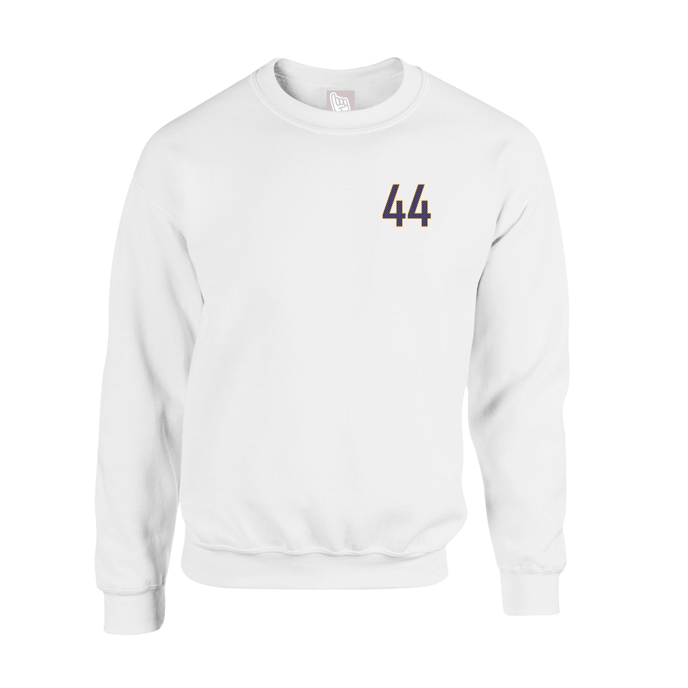 Fleece Crew — Front Shirsy in White