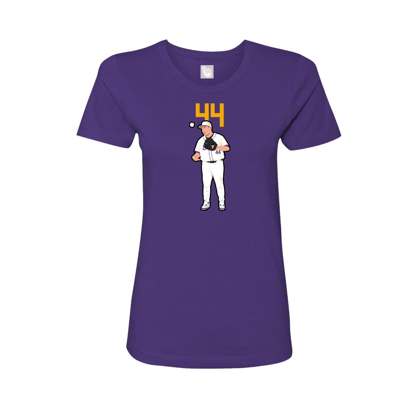 Fitted Women's Tee — Number Top in Purple
