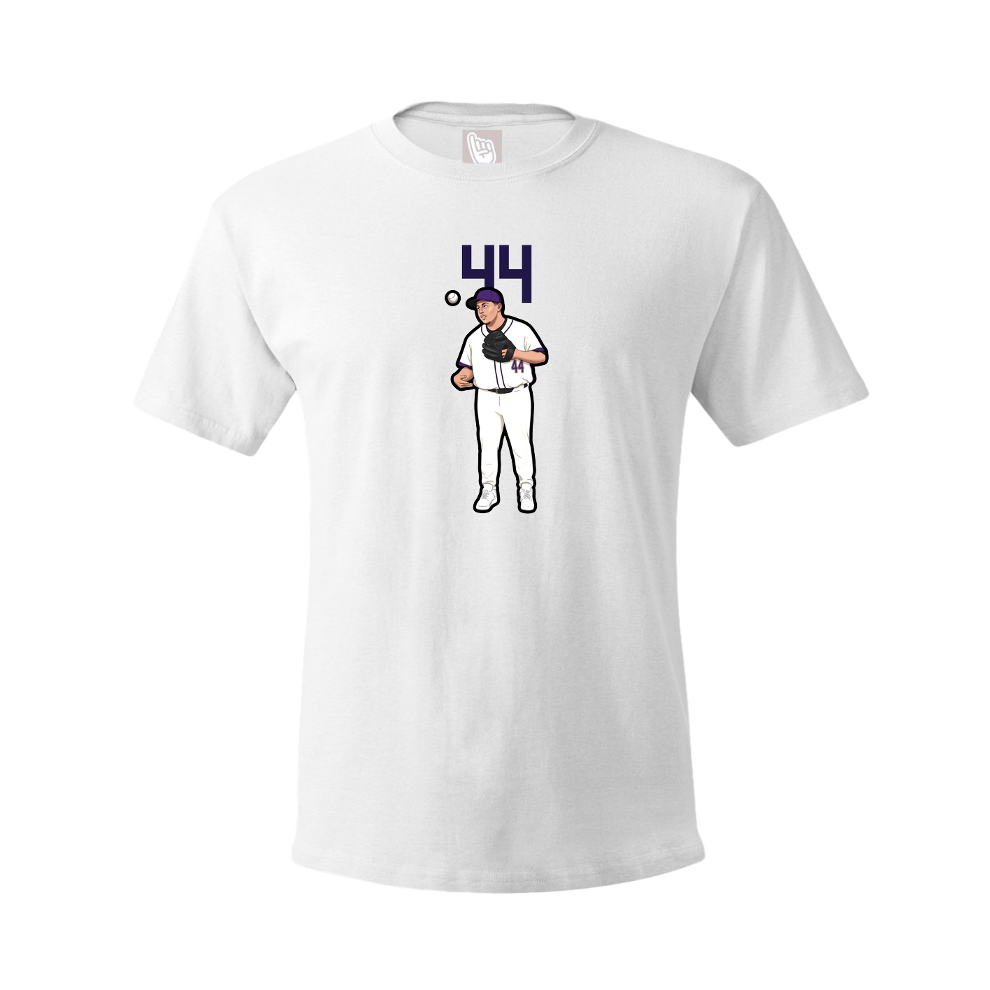 Youth Tee — Number Top in White
