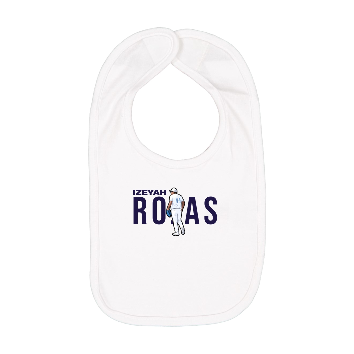 Infant Bib — Player Name in White