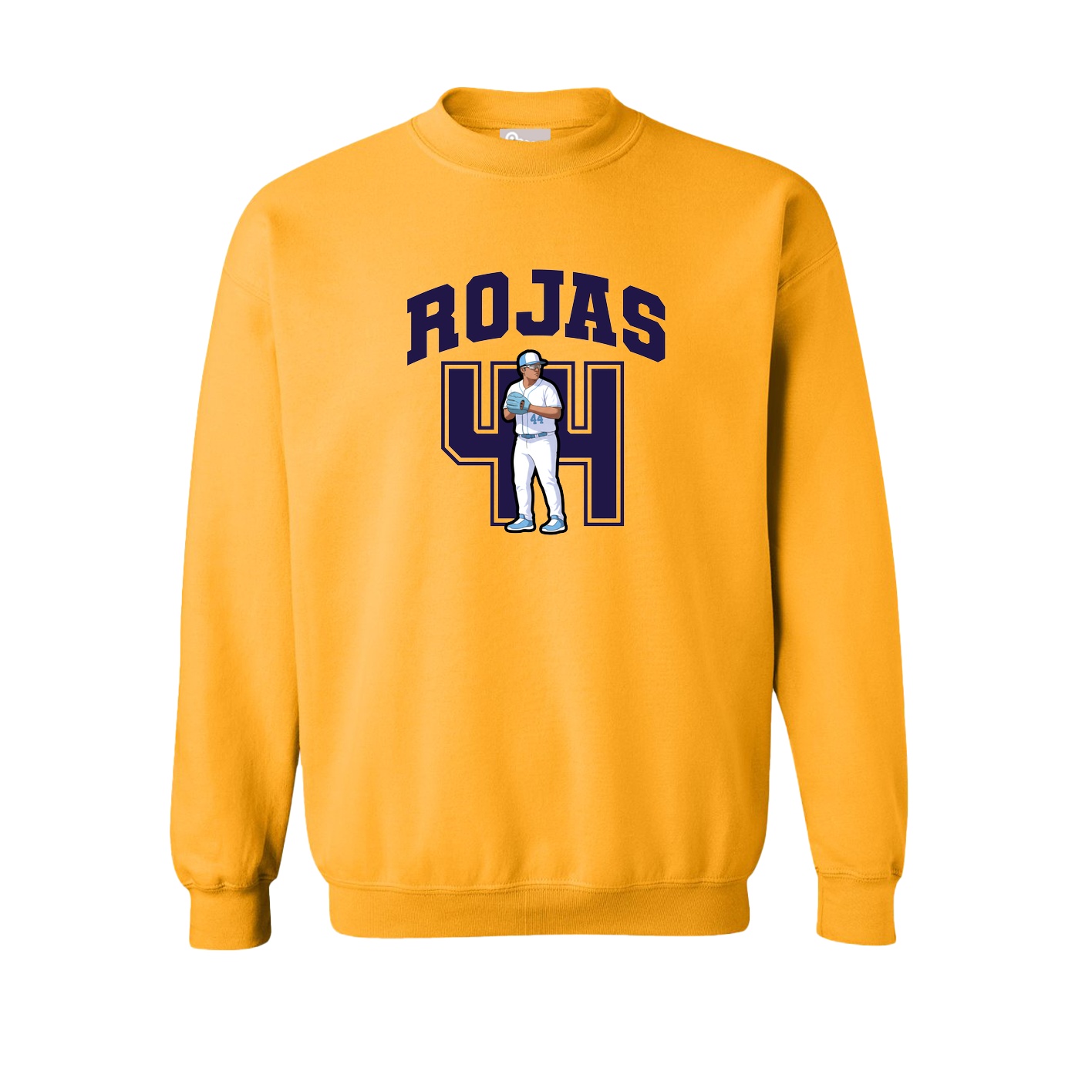 Fleece Crew — Number in Gold