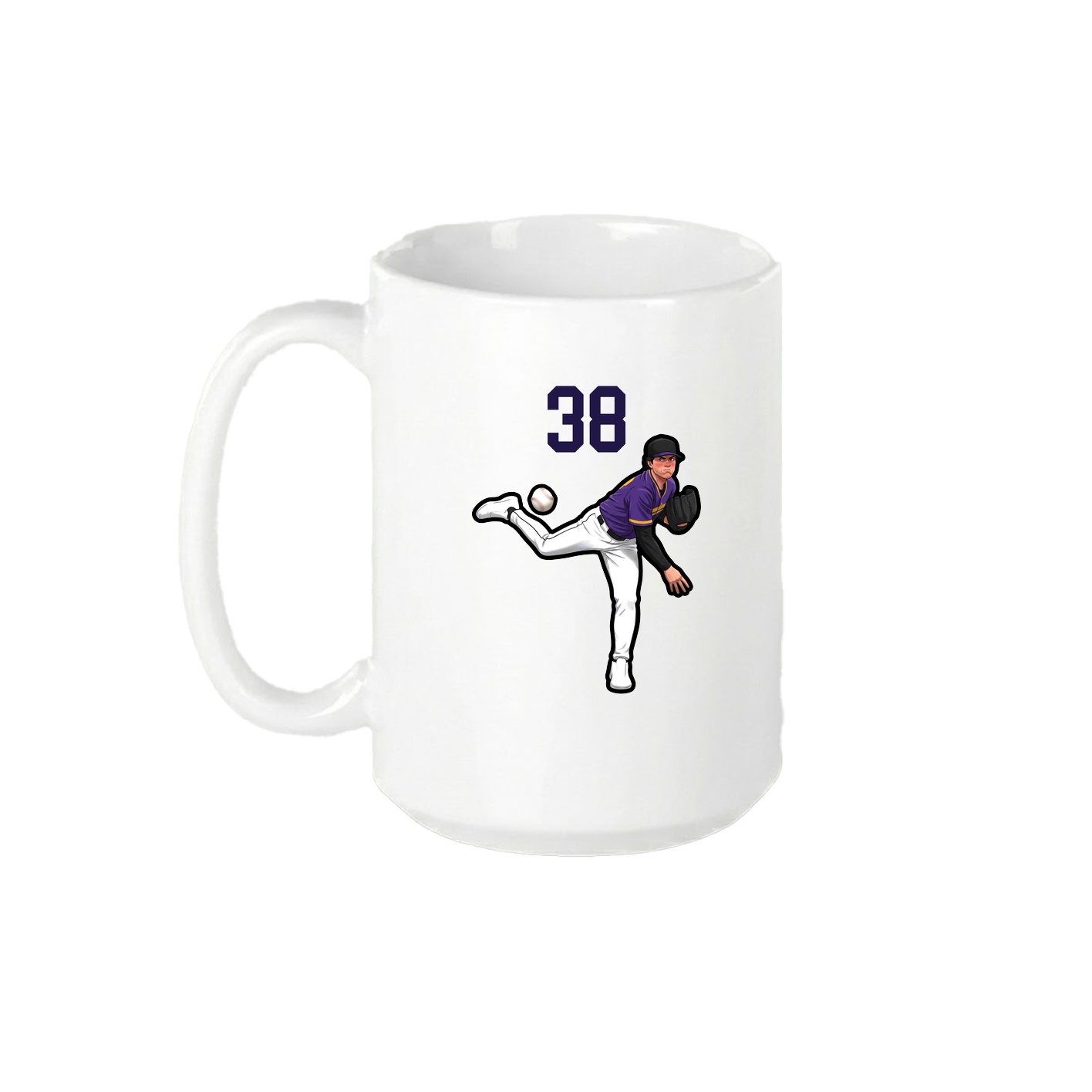 15oz Coffee Mug — Number Top in White