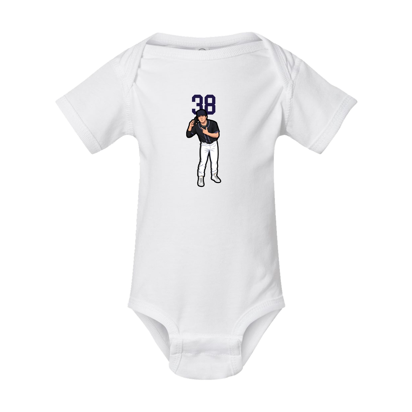 Baby Onesie — Number Top in White