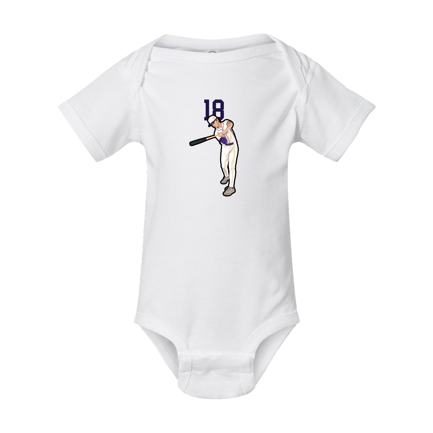 Baby Onesie — Number Top in White