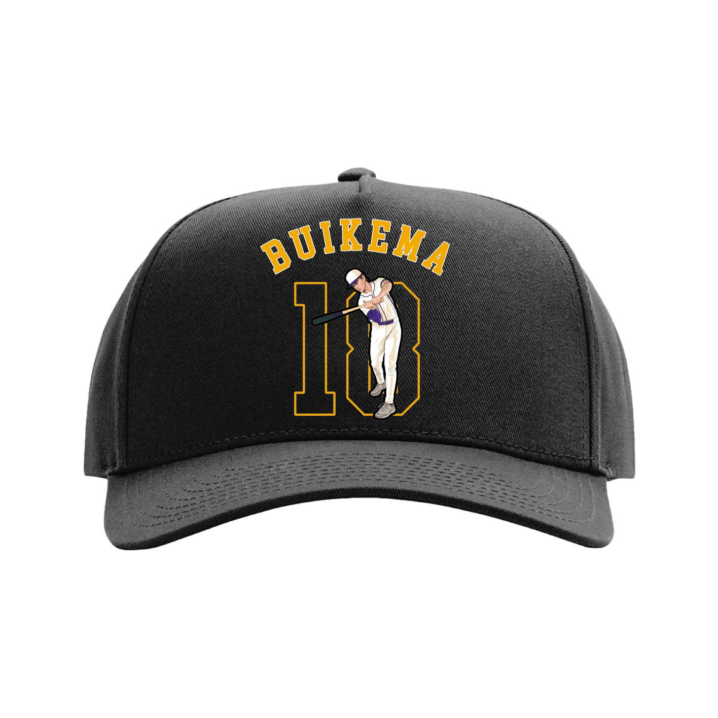 Full Fabric Five-Panel Champ Cap — Shirsey Arch in Black