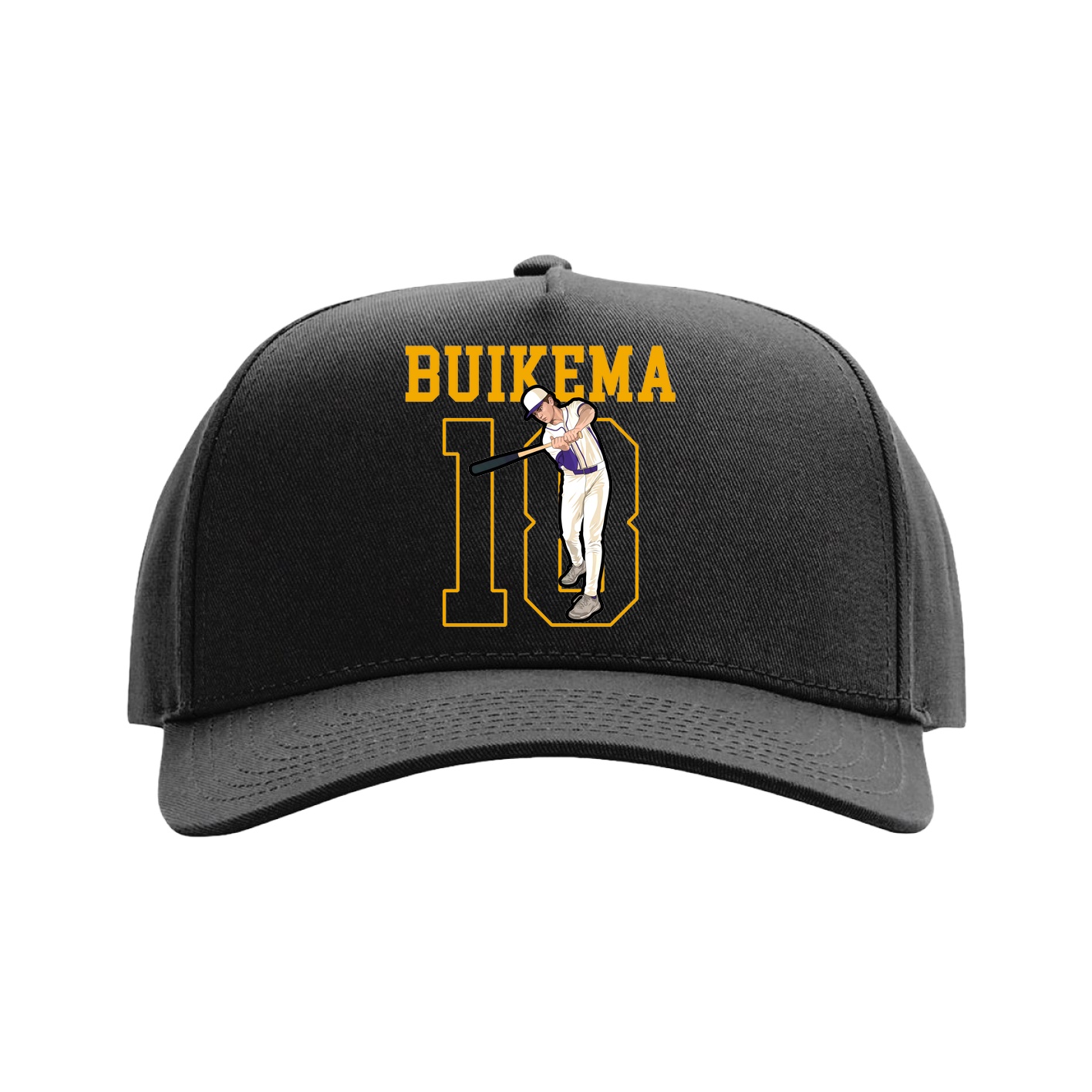 Full Fabric Five-Panel Champ Cap — Shirsey in Black