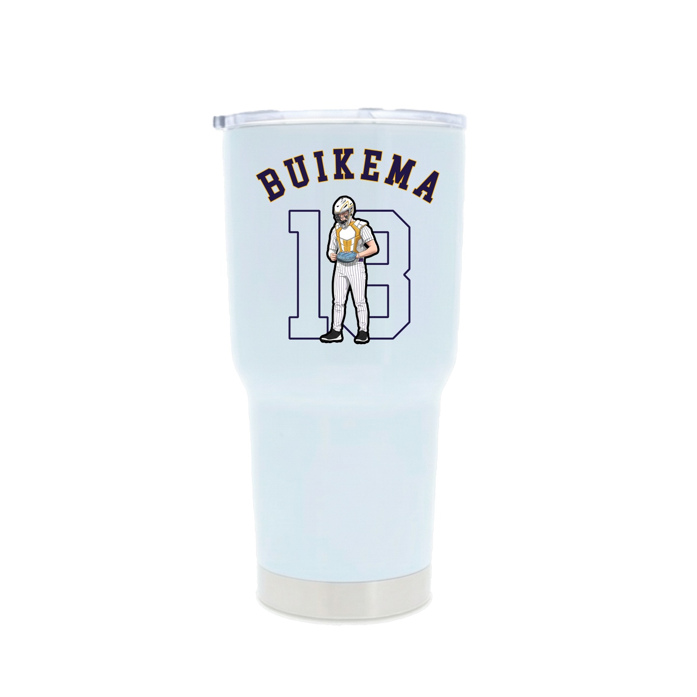 30oz Stainless Steel Tumbler — Shirsey Arch in White