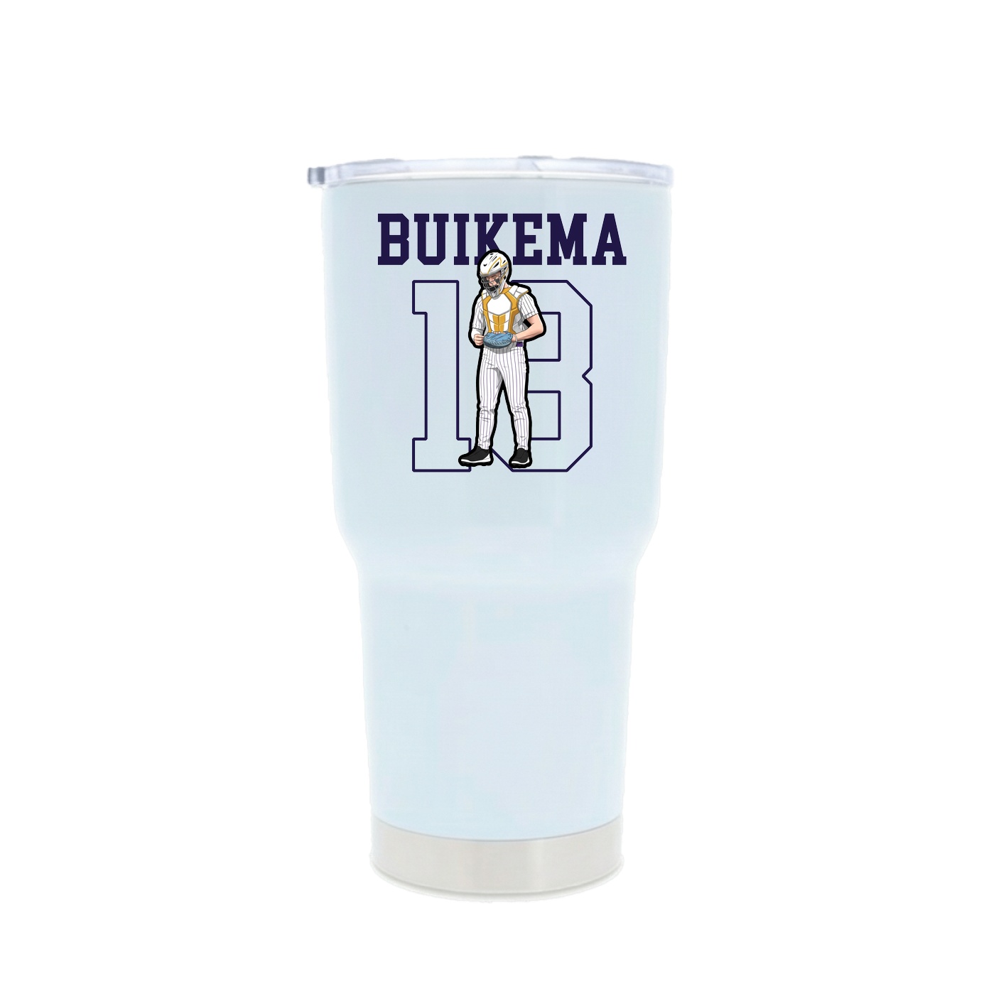30oz Stainless Steel Tumbler — Shirsey in White
