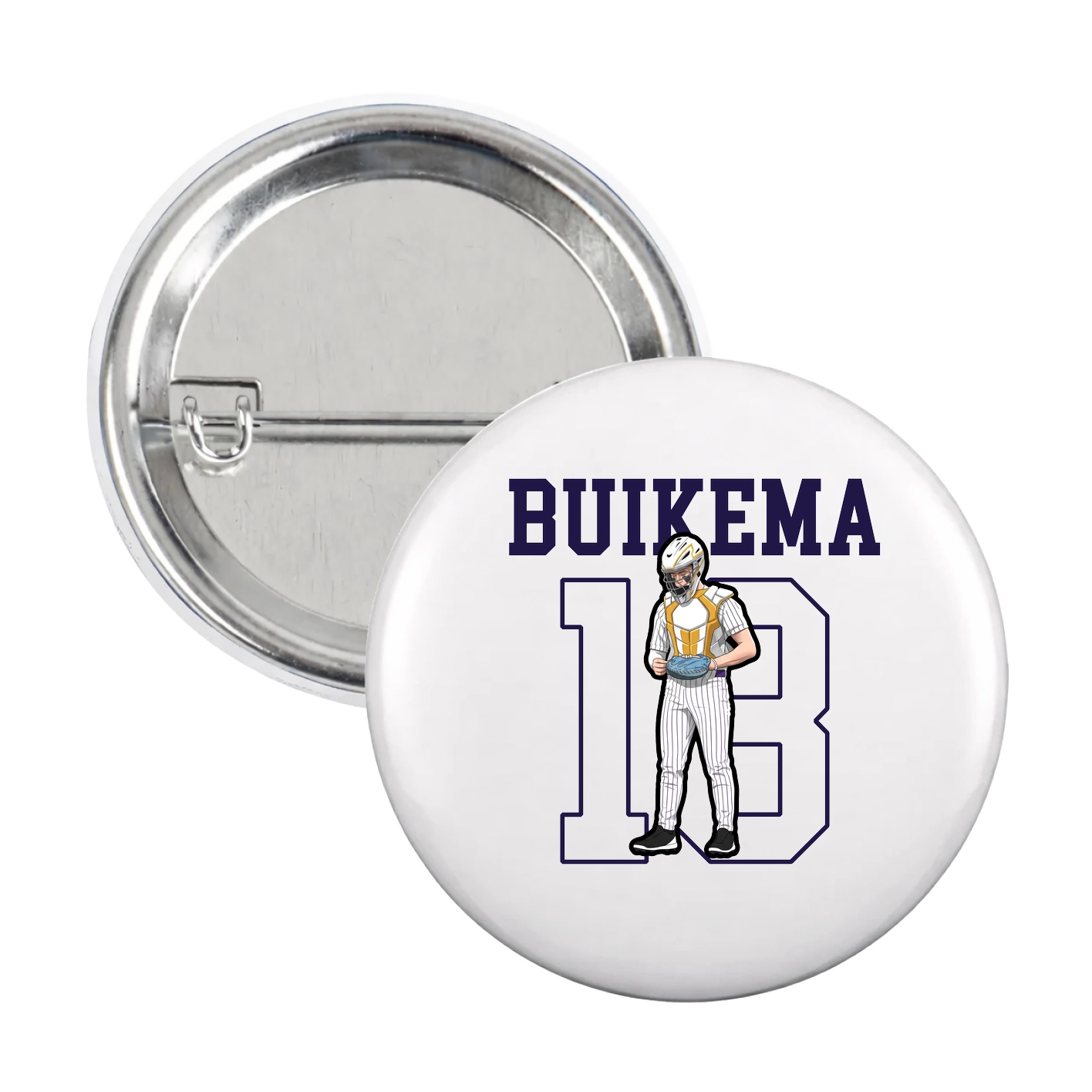 Game Day Button — Shirsey in White