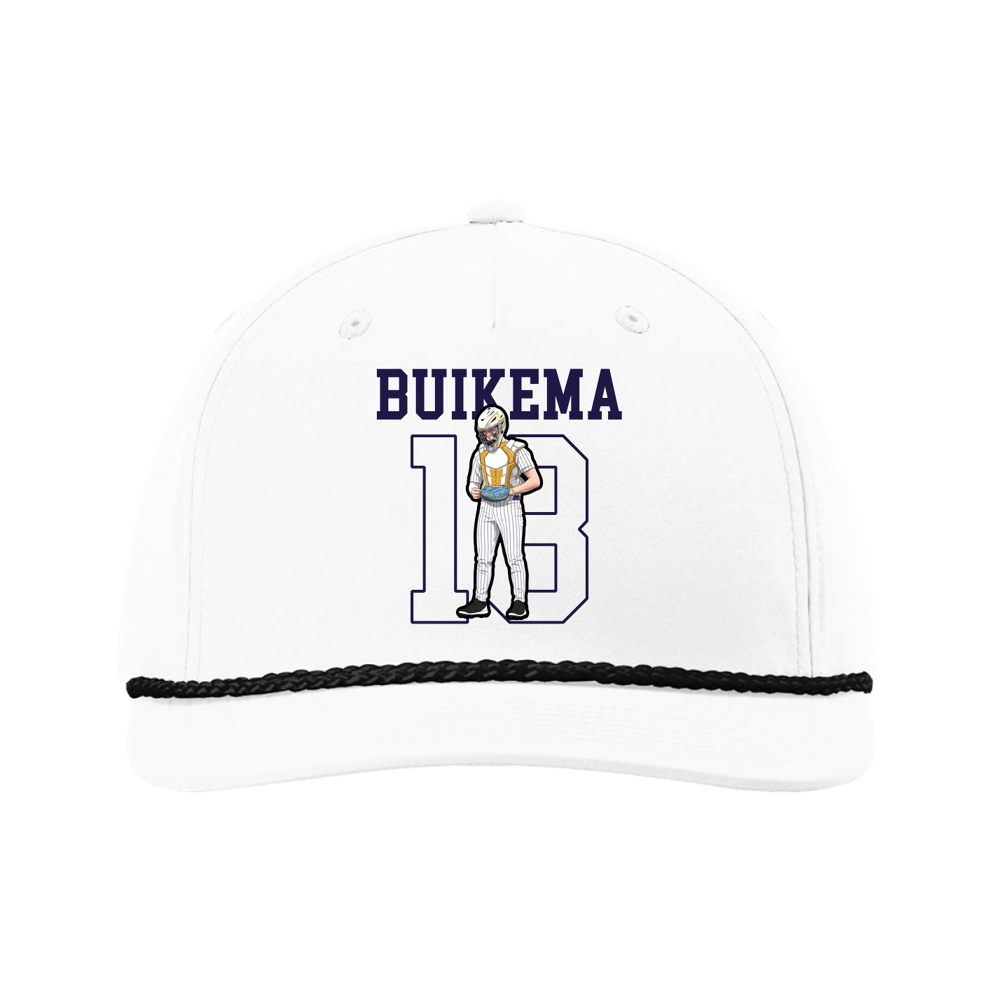 Five-Panel Classic Rope Cap — Shirsey in White