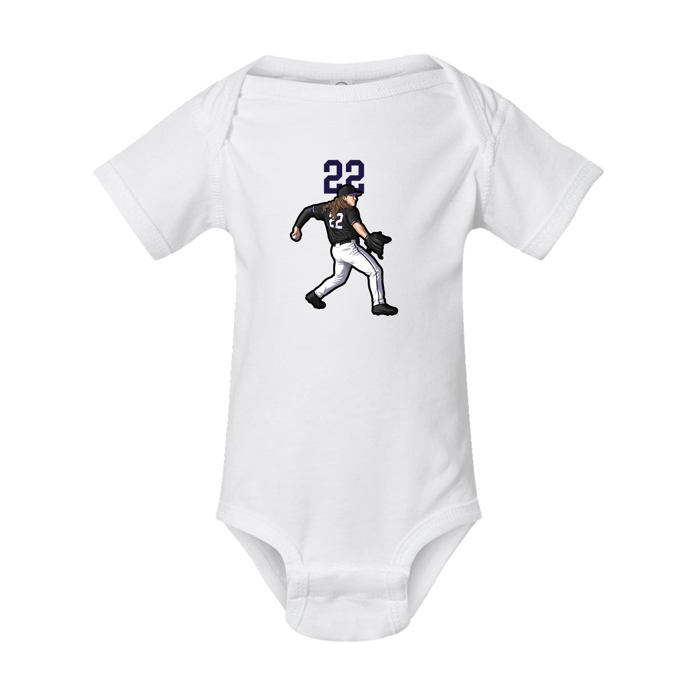 Baby Onesie — Number Top in White