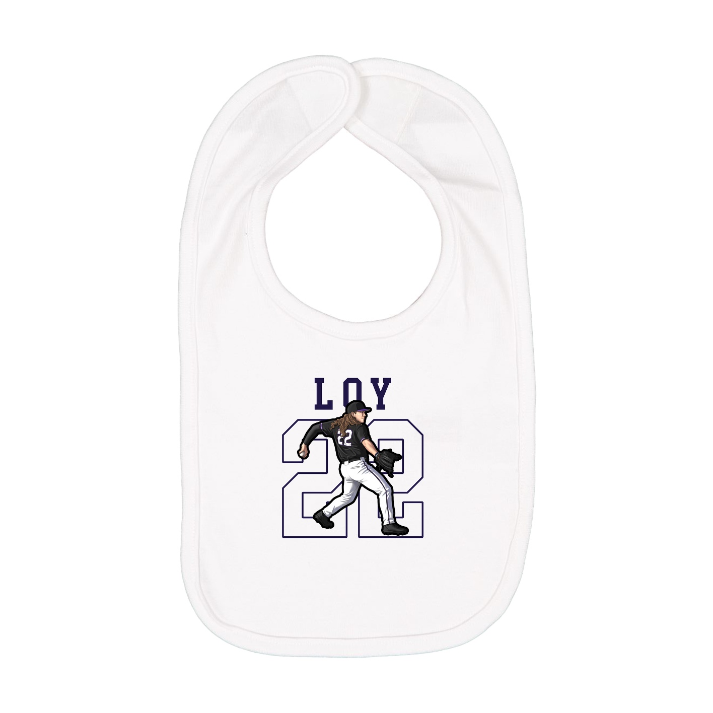 Infant Bib — Shirsey in White