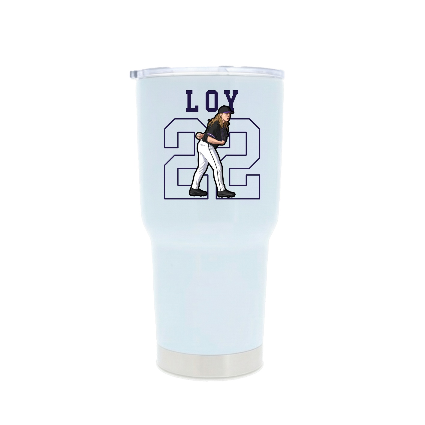 30oz Stainless Steel Tumbler — Shirsey in White