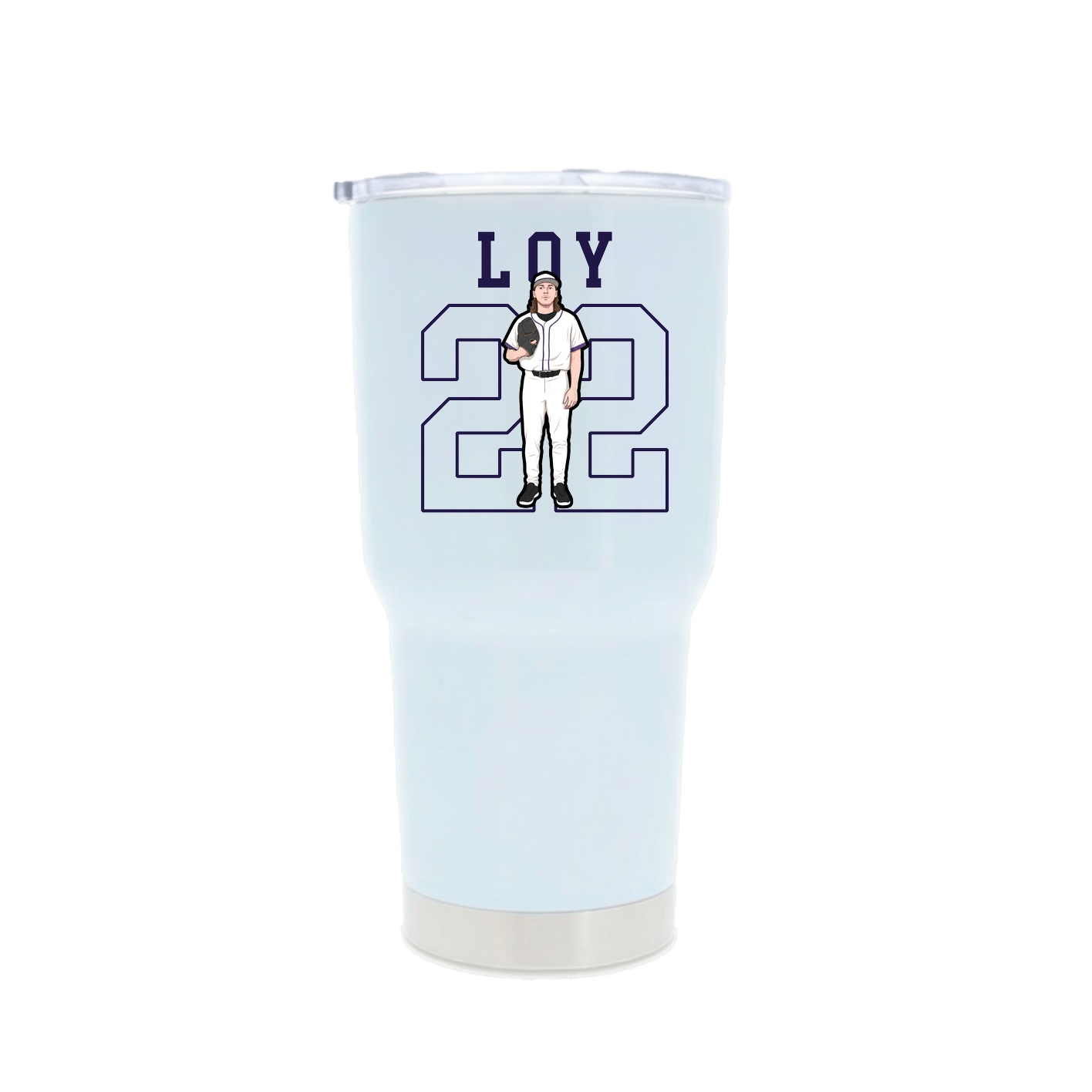 30oz Stainless Steel Tumbler — Shirsey in White