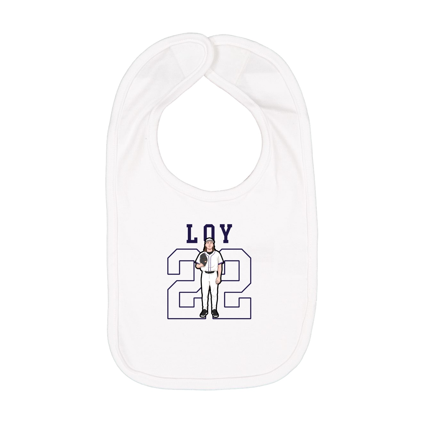 Infant Bib — Shirsey in White