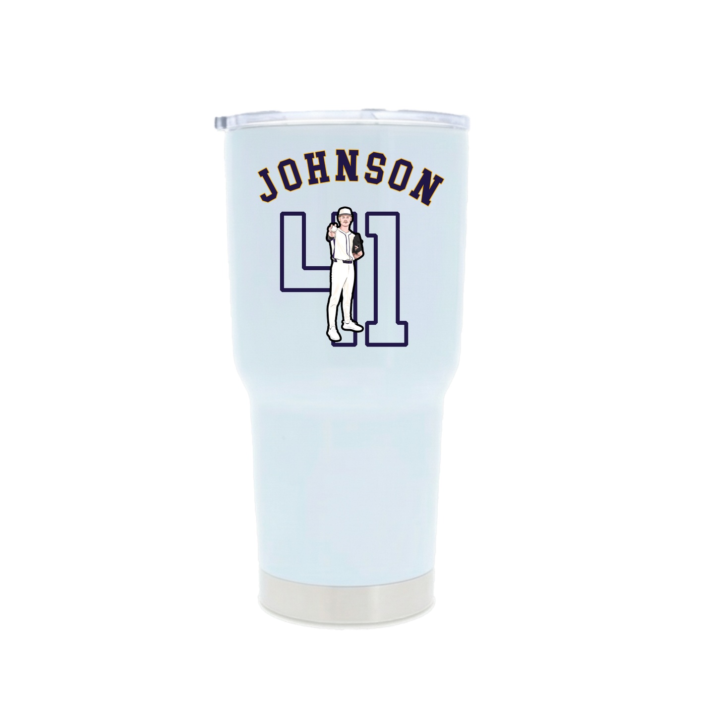 30oz Stainless Steel Tumbler — Shirsey Arch in White