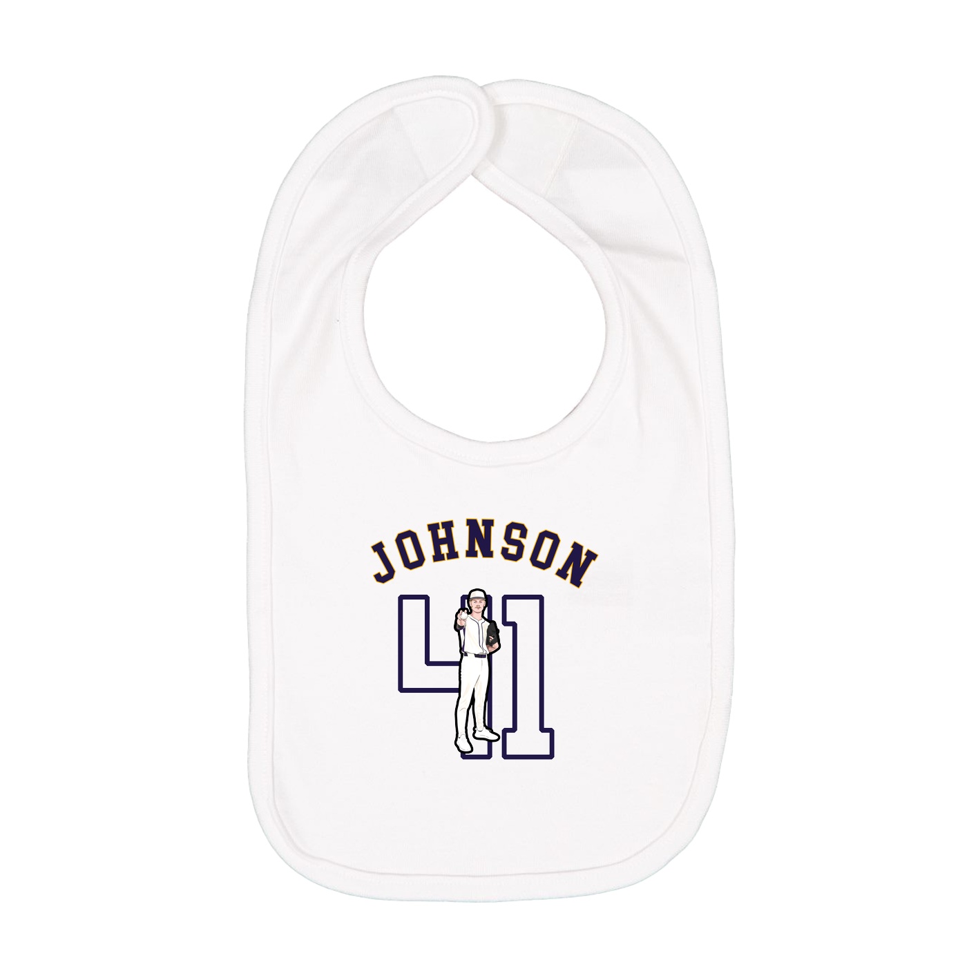 Infant Bib — Shirsey Arch in White