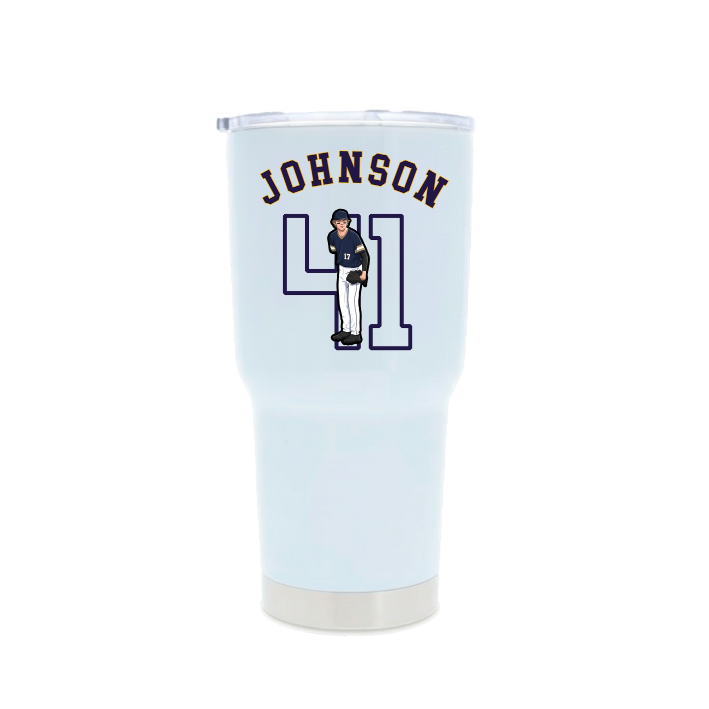 30oz Stainless Steel Tumbler — Shirsey Arch in White