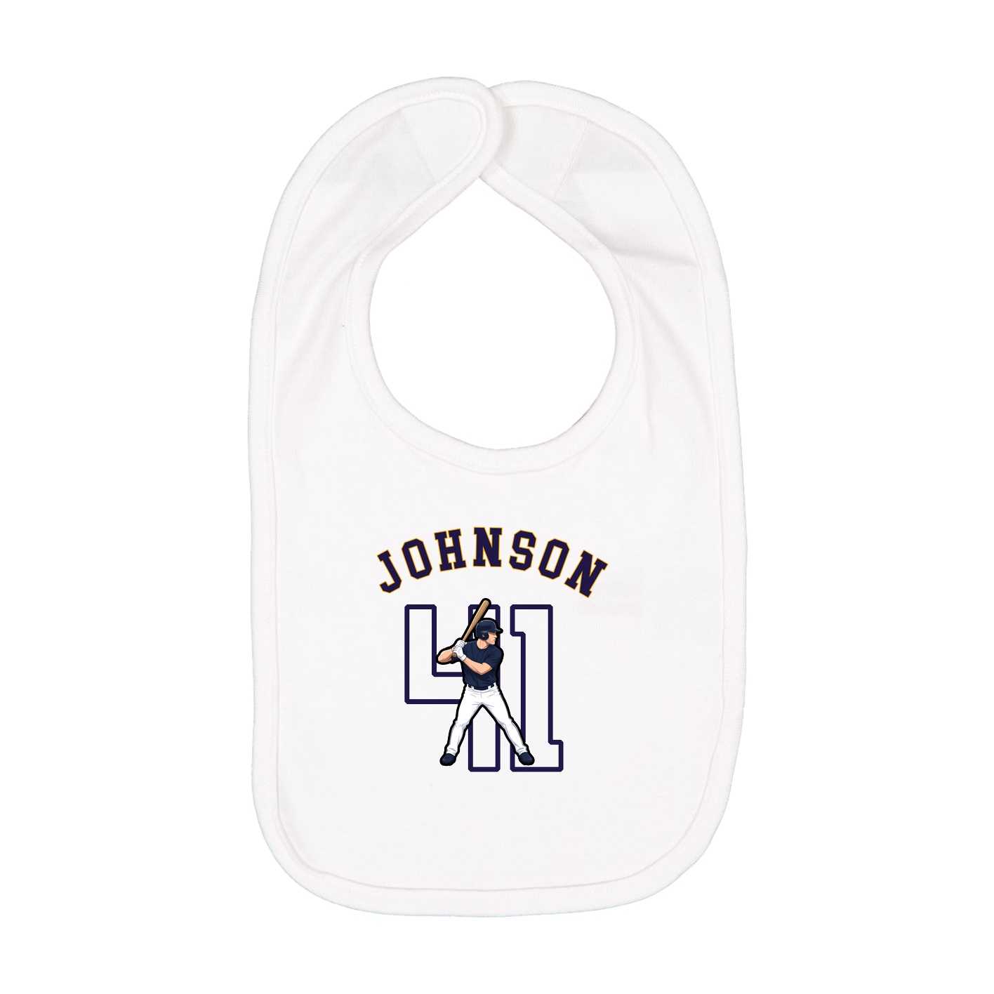 Infant Bib — Shirsey Arch in White
