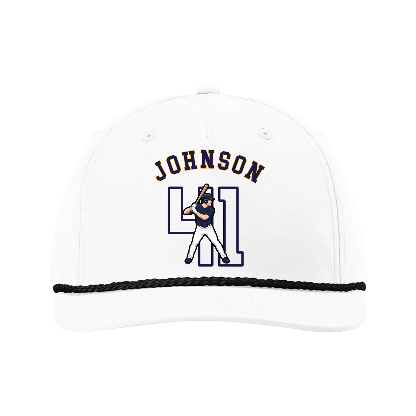Five-Panel Classic Rope Cap — Shirsey Arch in White