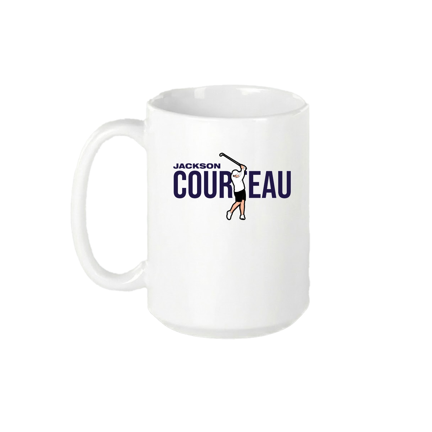 15oz Coffee Mug — Player Name in White