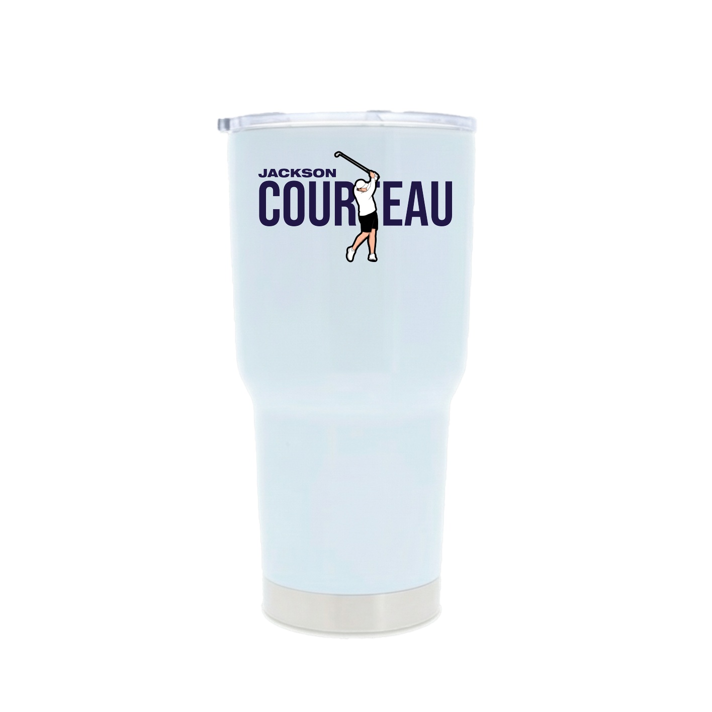 30oz Stainless Steel Tumbler — Player Name in White