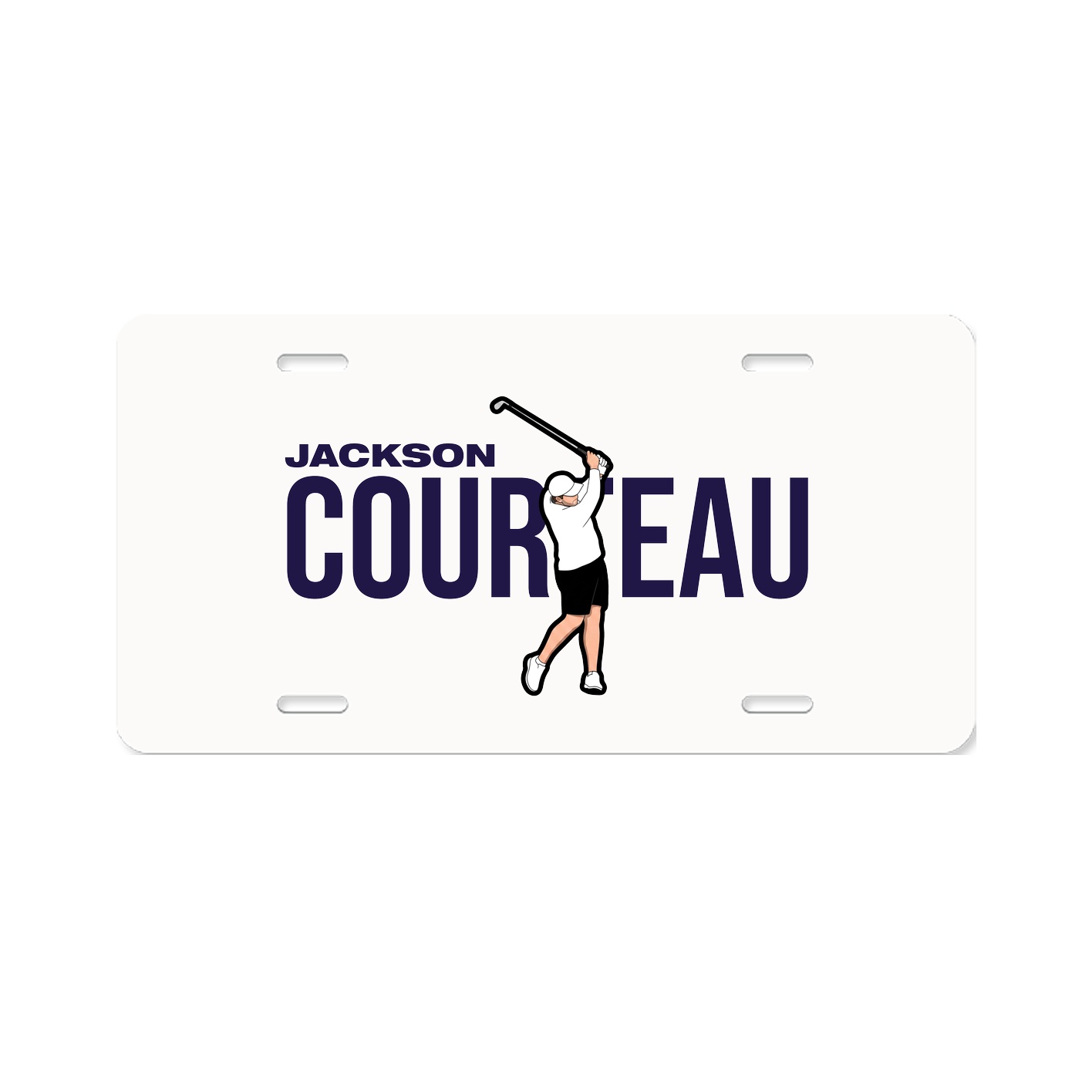 License Plate — Player Name in Classic