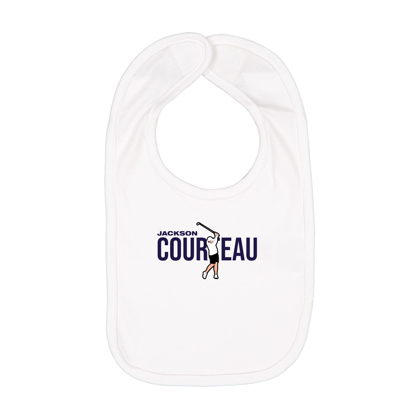 Infant Bib — Player Name in White