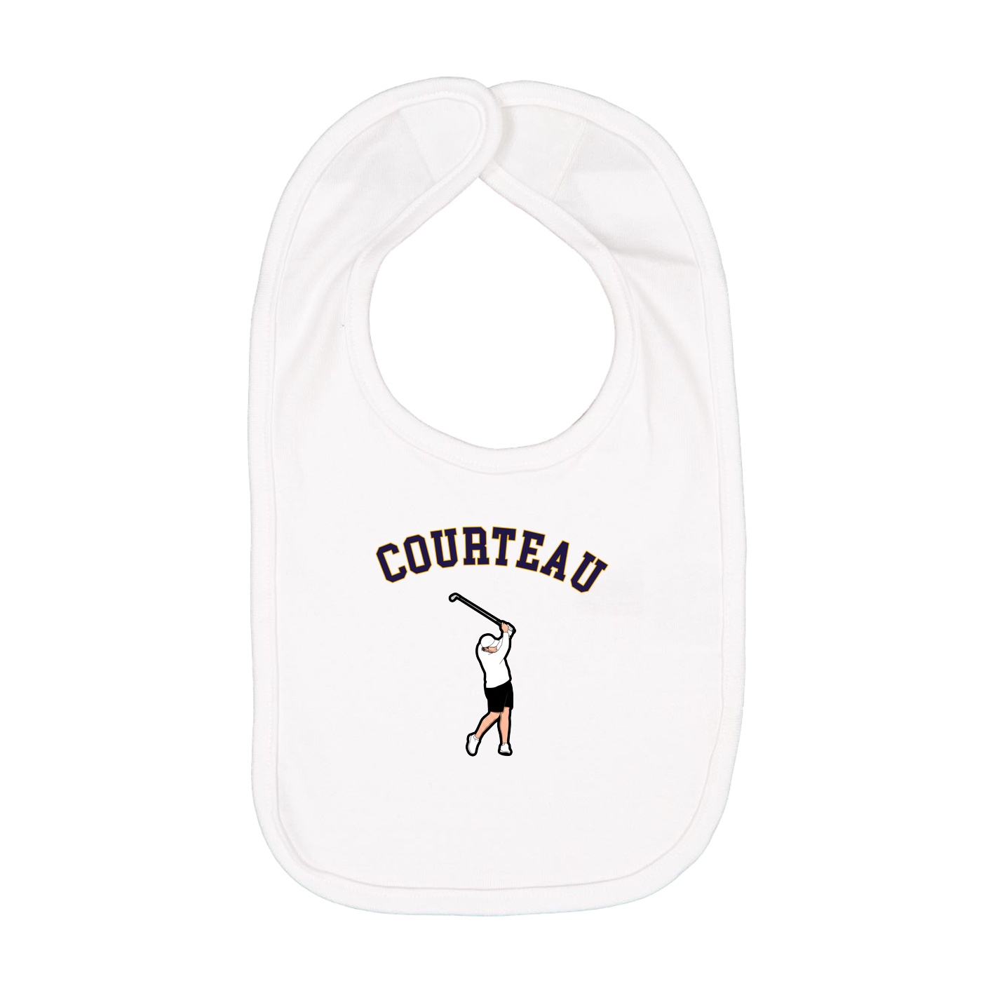 Infant Bib — Shirsey Arch in White