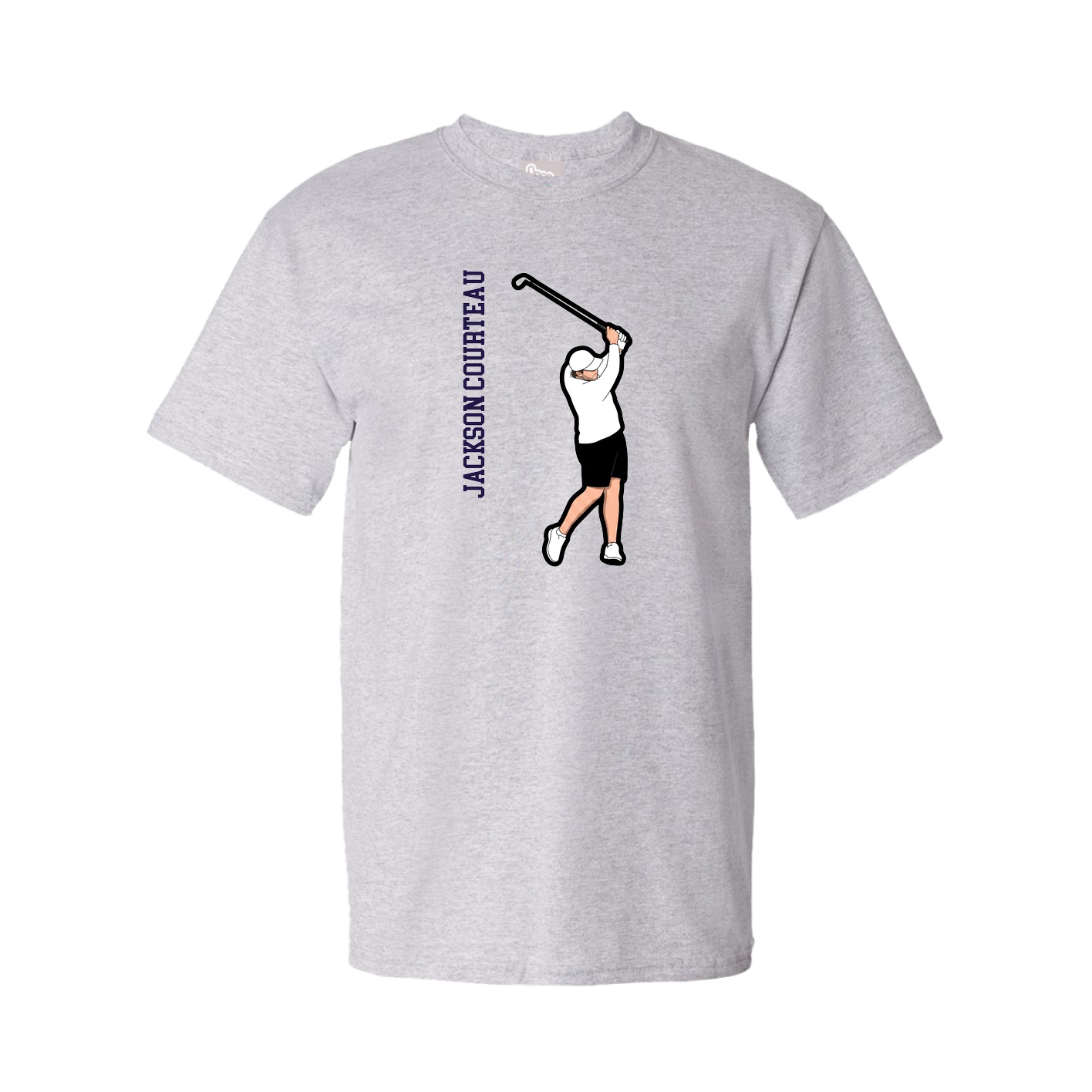 Tee — Name Vertical in Grey