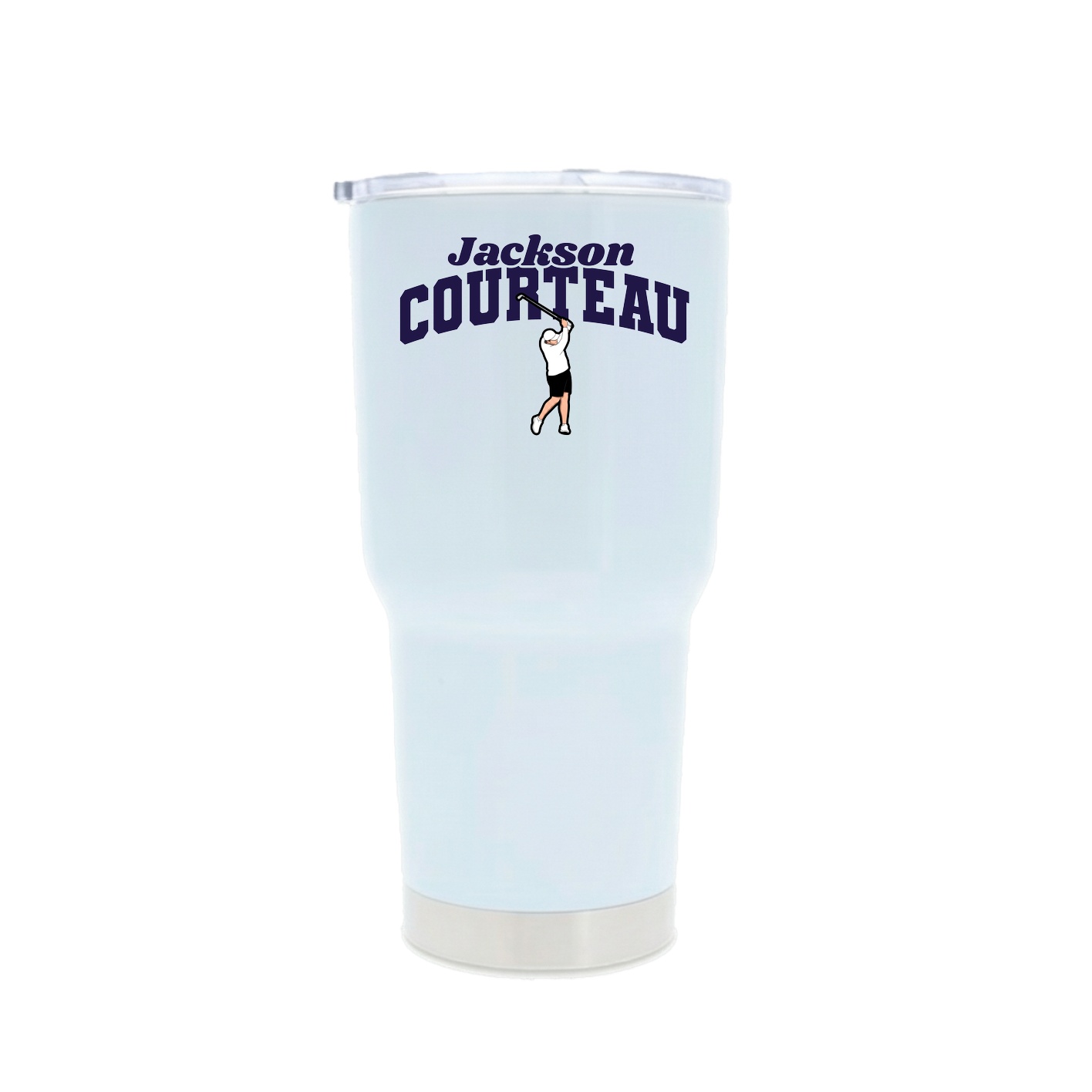 30oz Stainless Steel Tumbler — Signature Arch in White