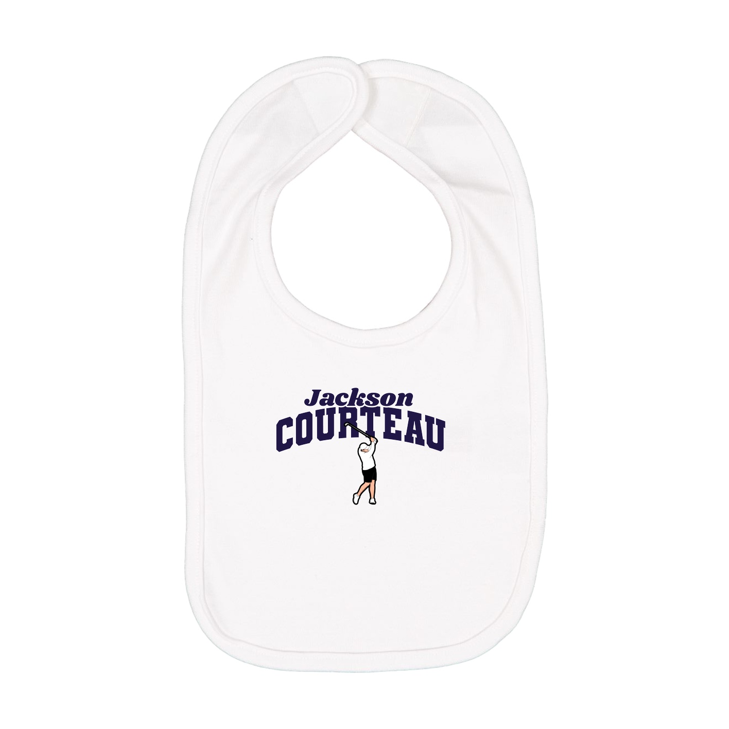 Infant Bib — Signature Arch in White