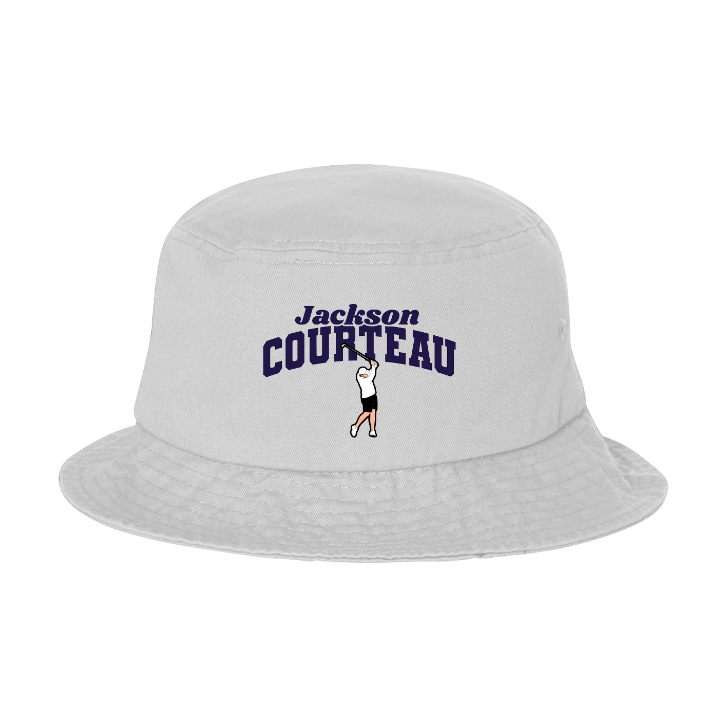 Bucket Cap — Signature Arch in White